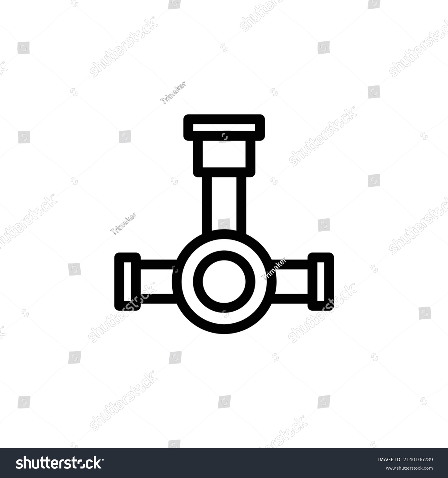 recommend clip art: Valve Icon. Line Art Style Design Isolated On White Background