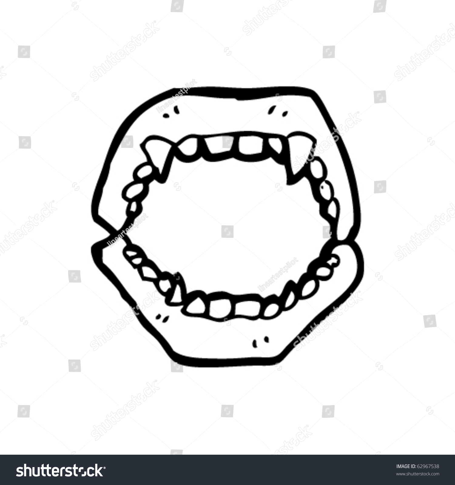 Vampire Fangs Cartoon Stock Vector Illustration 62967538 : Shutterstock