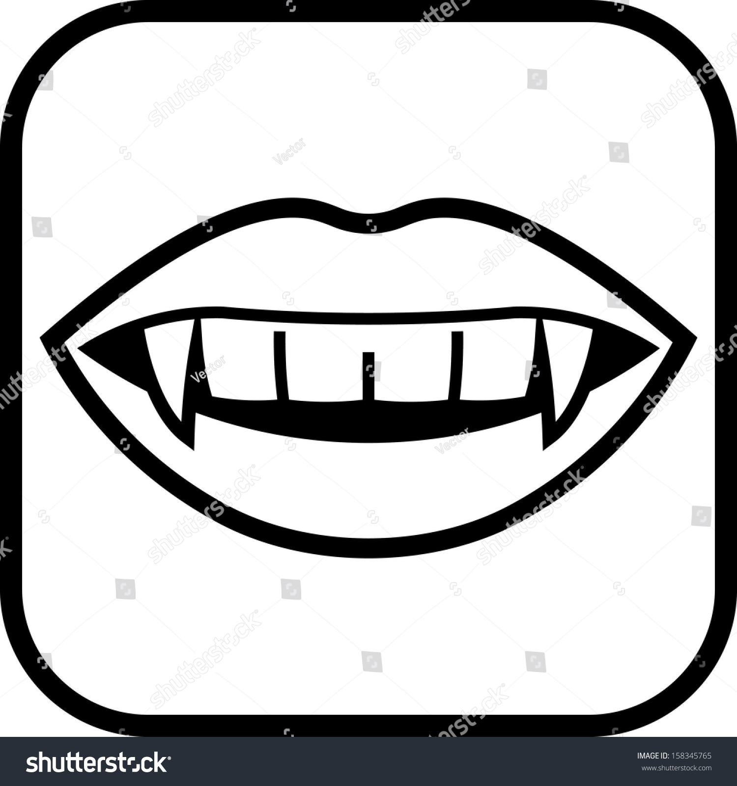 Vampire Teeth Vector - 158345765 : Shutterstock