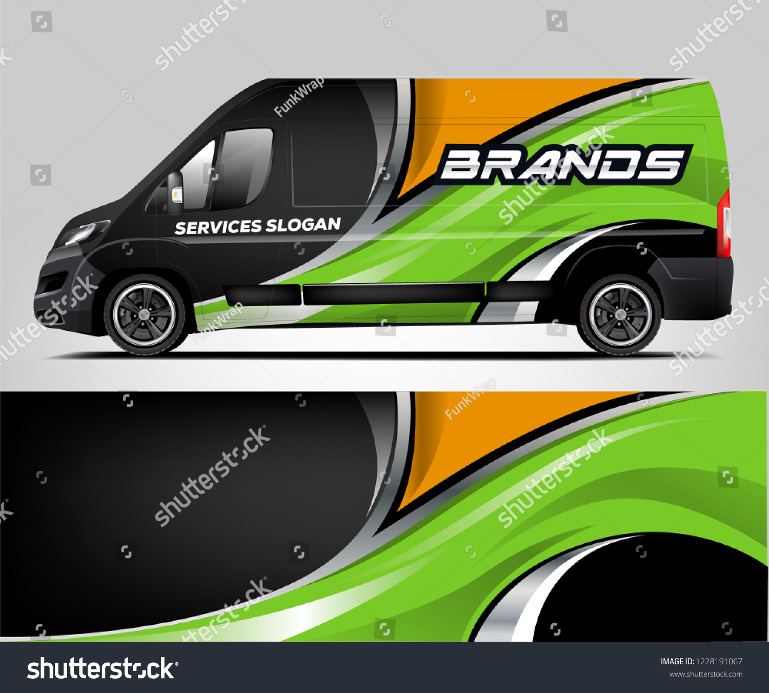 Van Livery Design Company Van Wrap Stock Vector Royalty Free