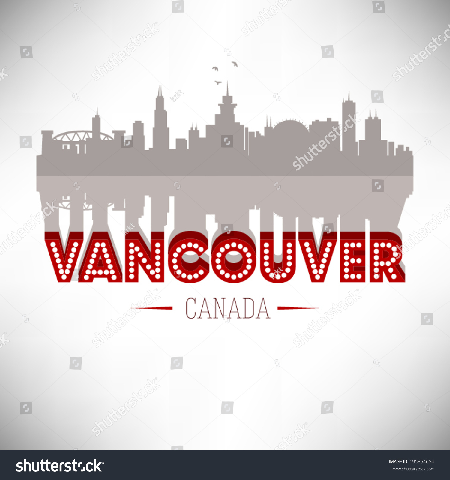 Vancouver Canada Vector Illustration Stock Vector (Royalty Free ...