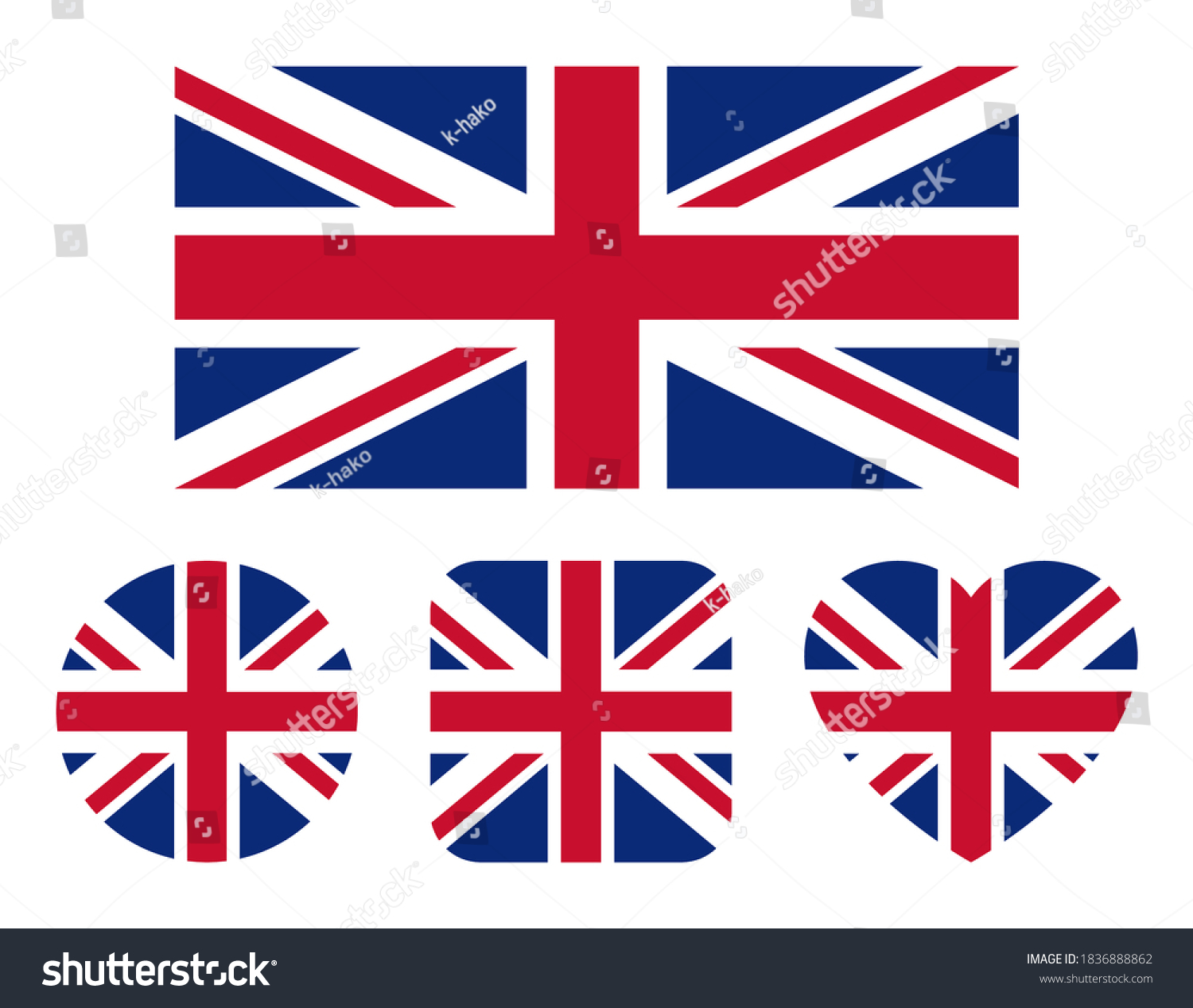 SVG of Variation set of the British flag (Union Jack) svg