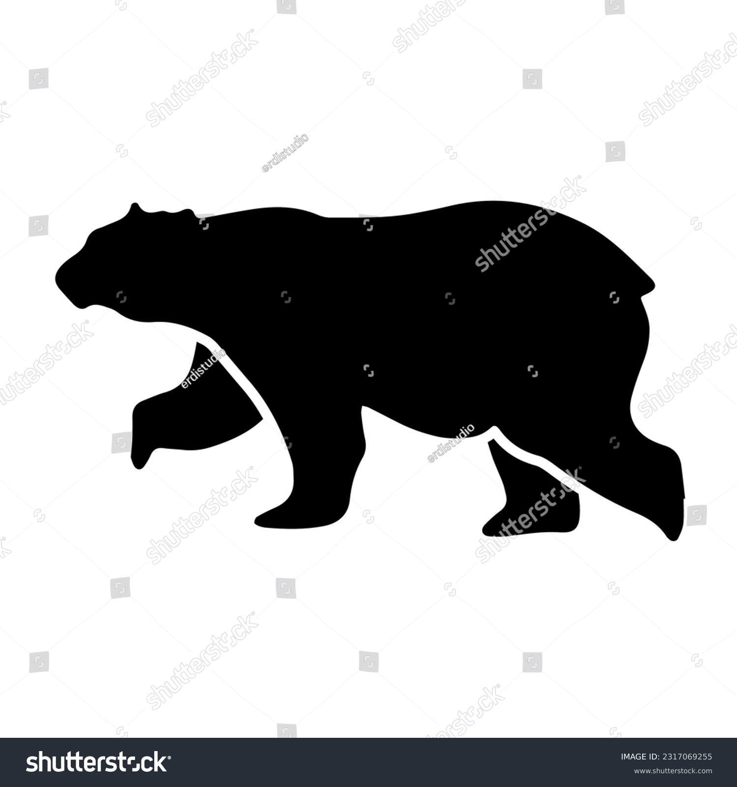 SVG of various bear silhouettes on a white background svg