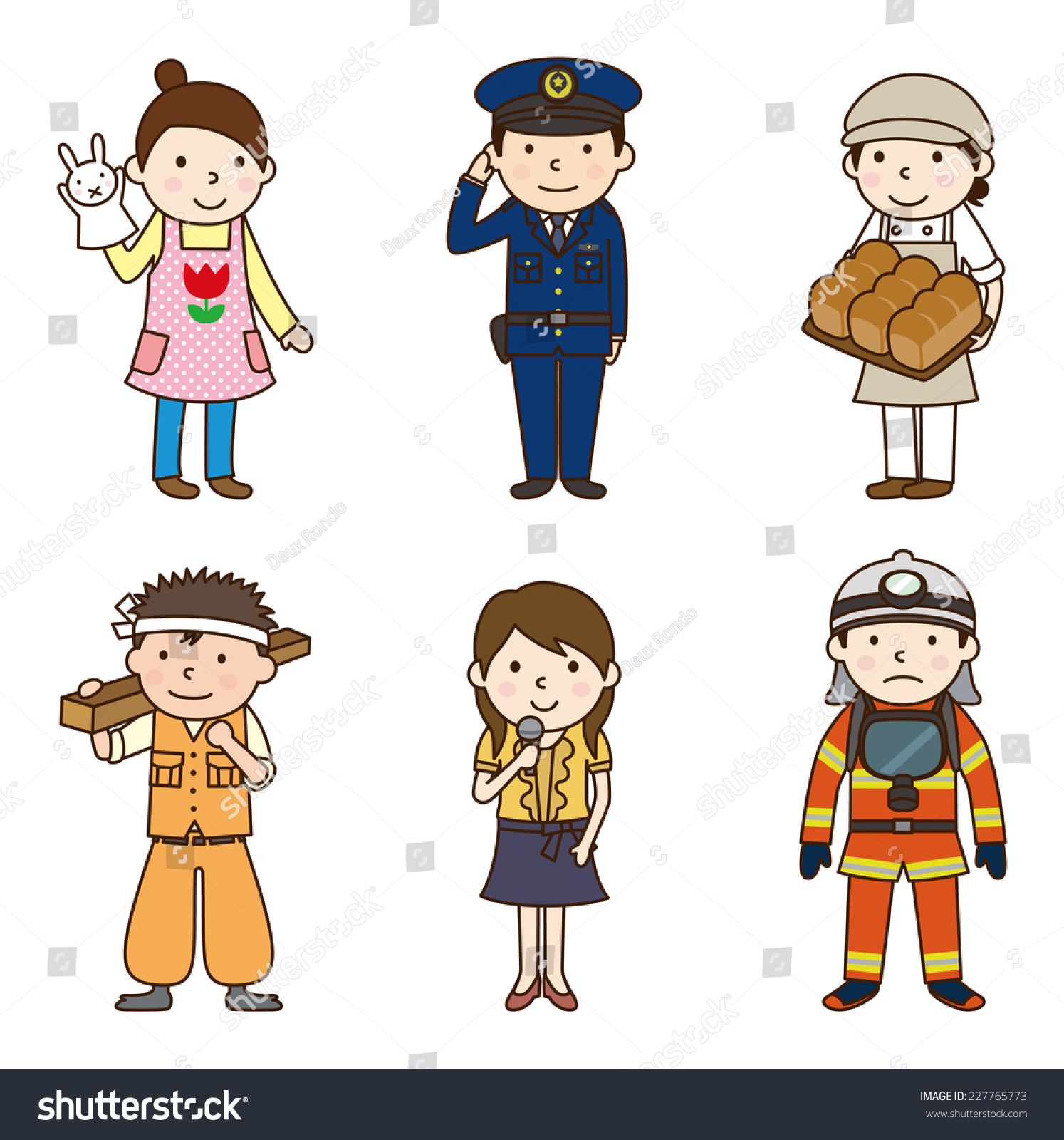 Various Occupations / Set 1 Stock Vector Illustration 227765773 ...