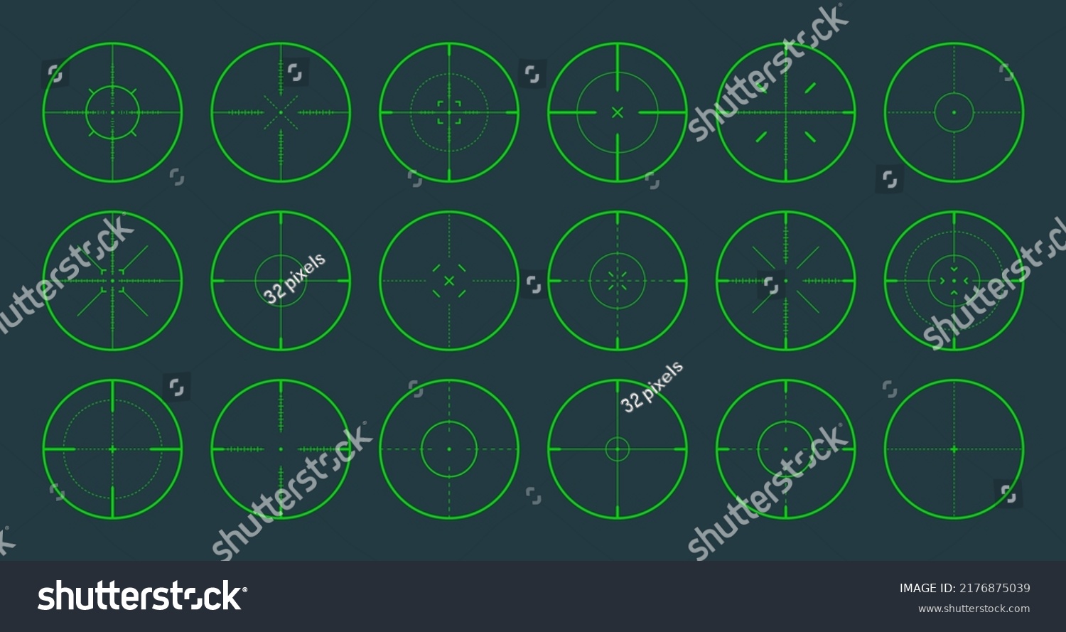 Various Sniper Rifle Night Sights Weapon Stock Vector Royalty Free