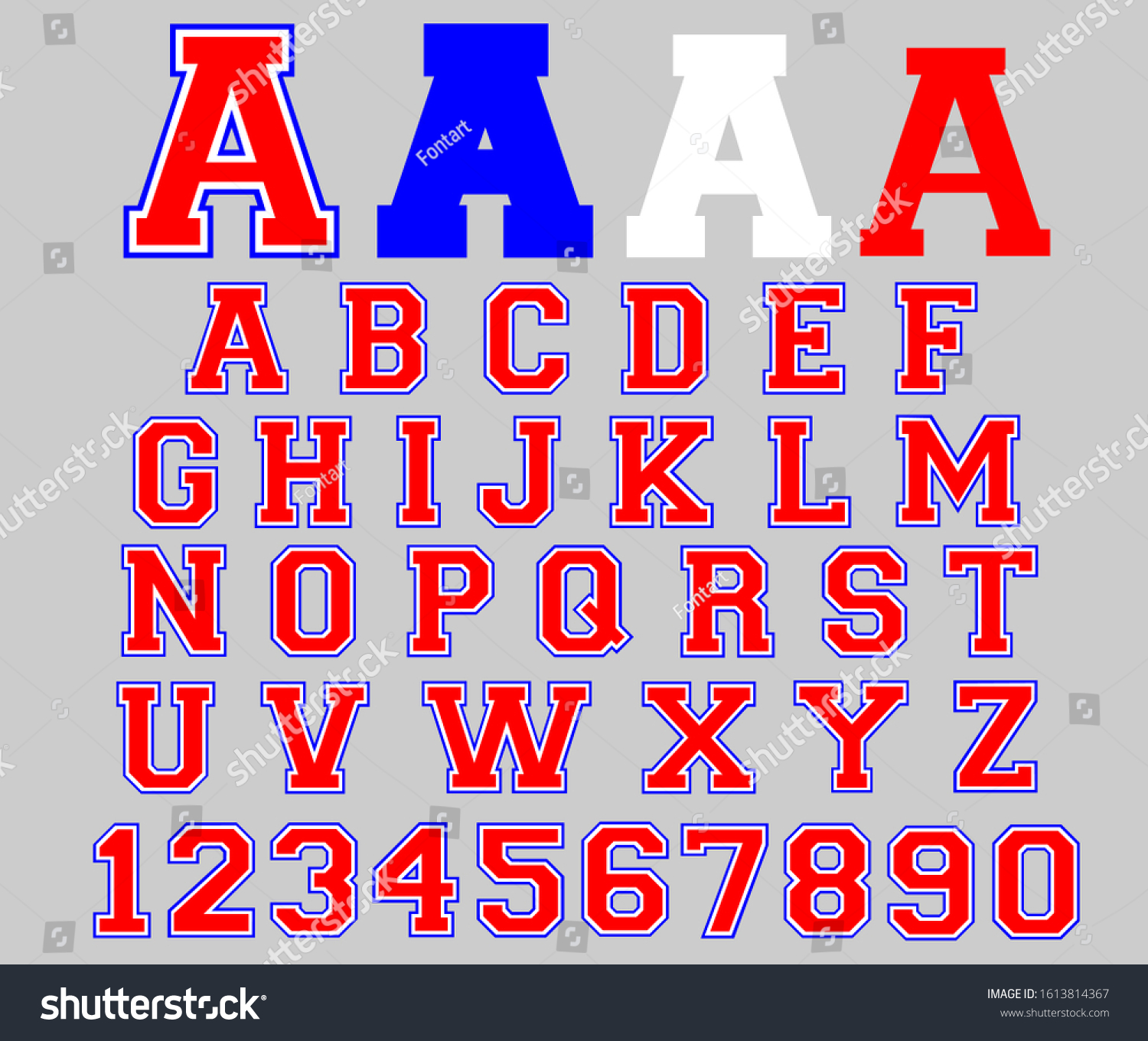 SVG of Varsity font vector 3 layers. Sport font college alphabet letters and numbers. Sport design for t shirt. svg