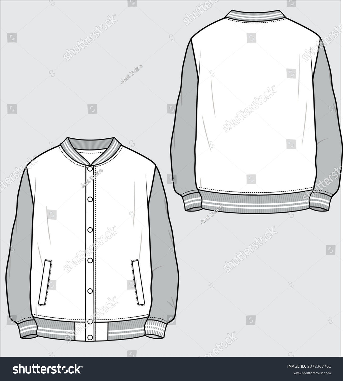 Varsity Jacket Men Ten Boys Editable Stock Vector (Royalty Free ...