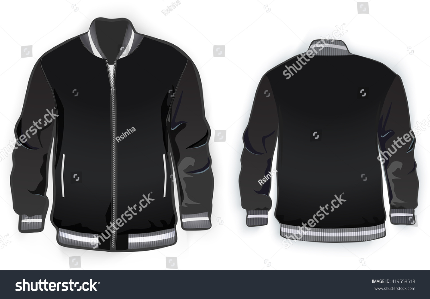 Download Varsity Jacket Template Vector Stock Vector Royalty Free 419558518