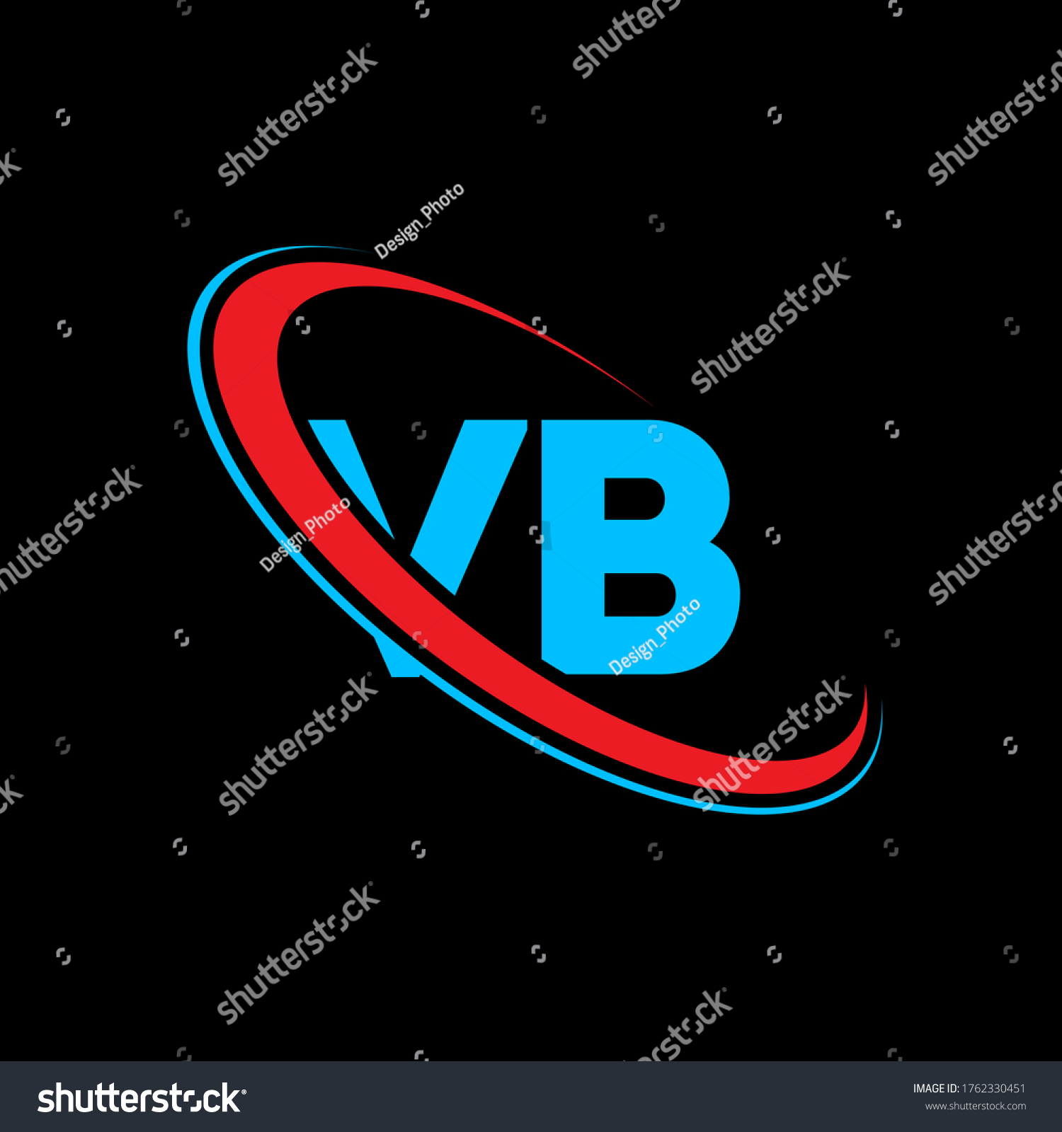 Vb V B Letter Logo Design Stock Vector (Royalty Free) 1762330451