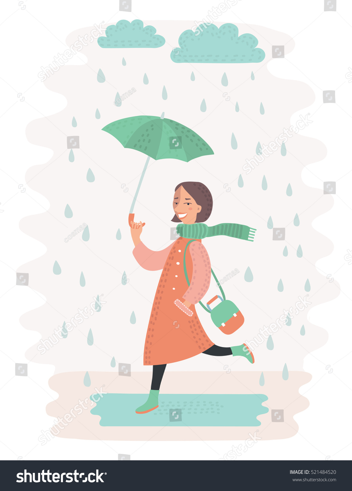 510 Sad rain umbrella woman Stock Illustrations, Images & Vectors ...