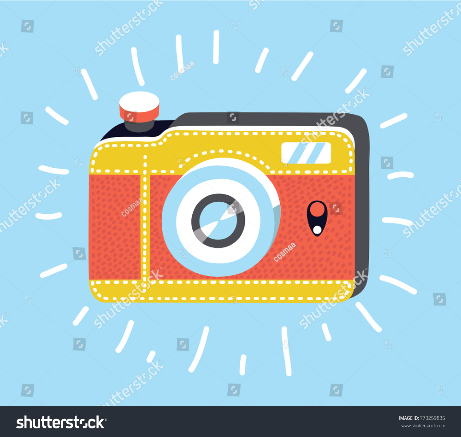 Vecotr Cartoon Illustration Camera Icon Trendystyle Stock Vector ...