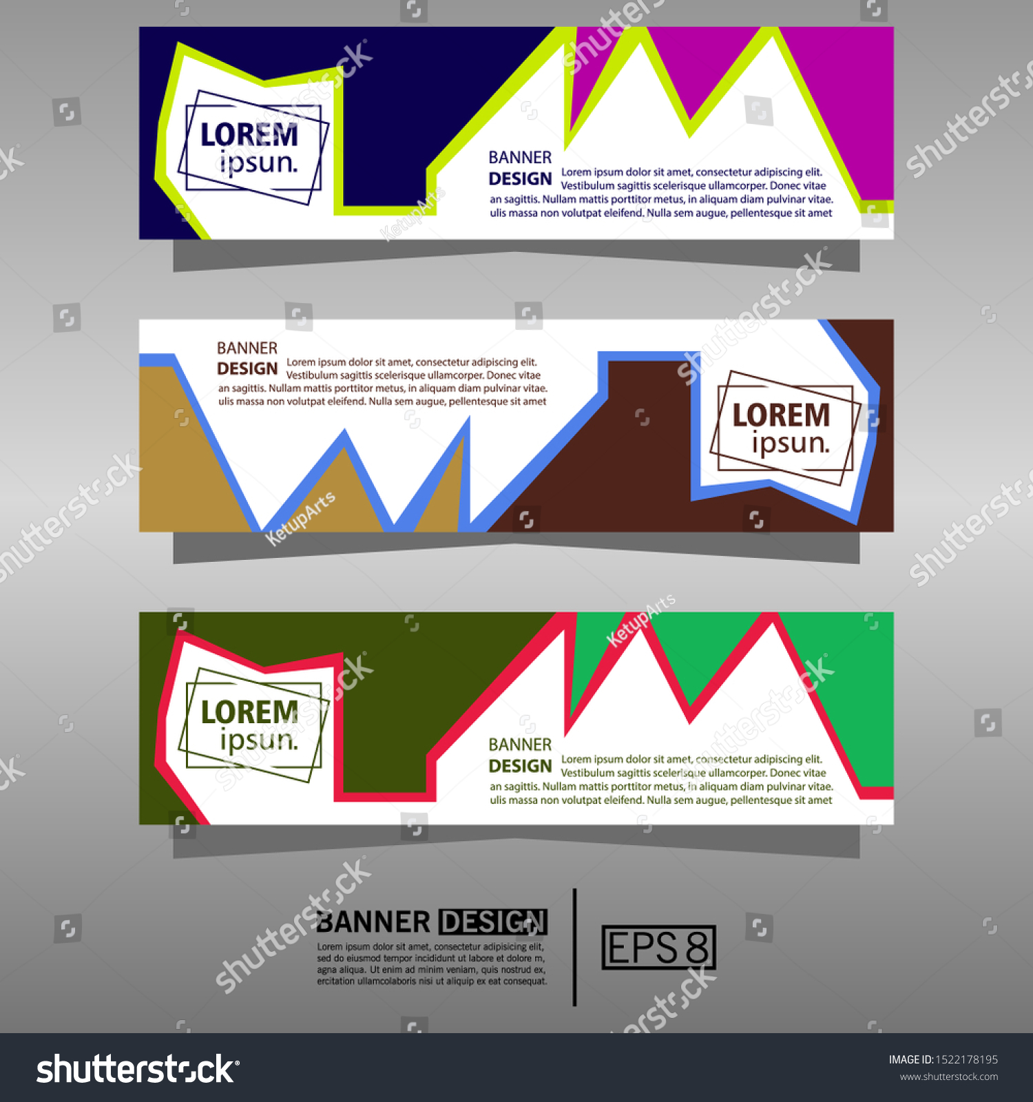 Vector Abstract Banner Design Template Collection Stock Vector (Royalty ...