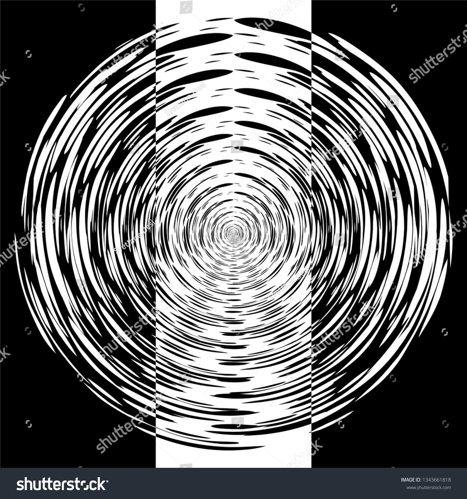 Vector Abstract Black White Background Vortex Stock Vector Royalty Free 1343661818 4305