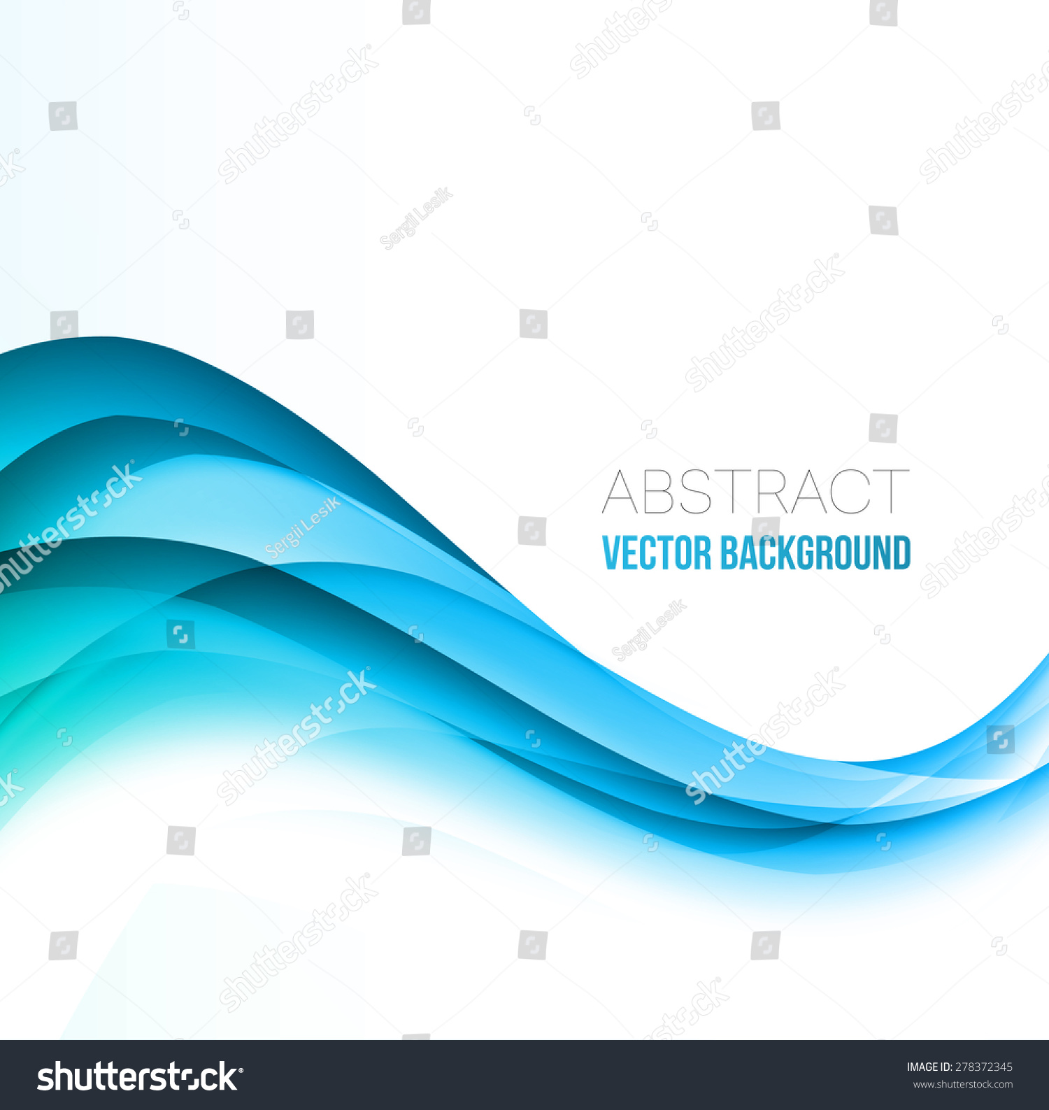 Vector Abstract Blue Curved Lines Background Stock Vector 278372345 ...