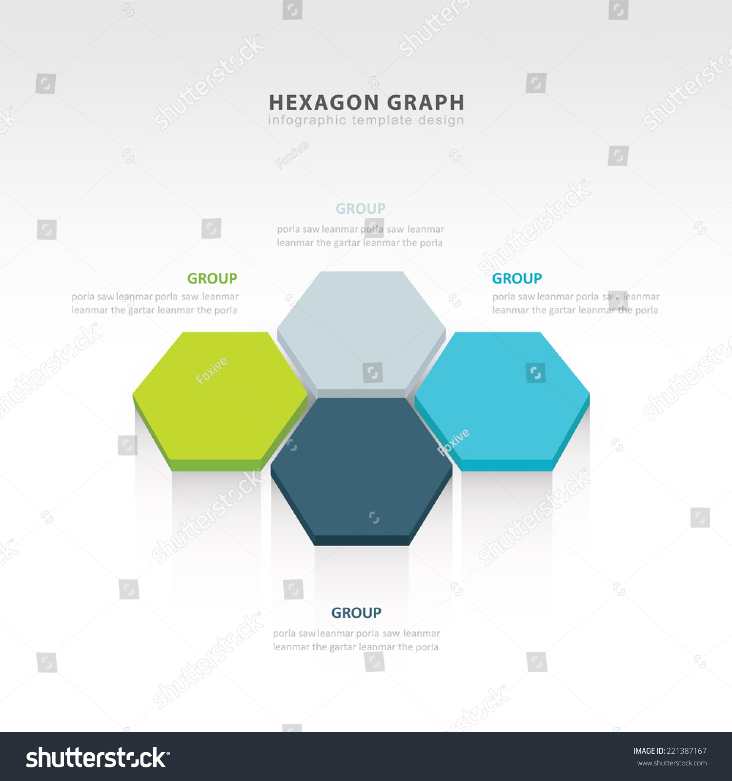 Vector Abstract 3d Hexagonal Paper Infographic Stock Vector