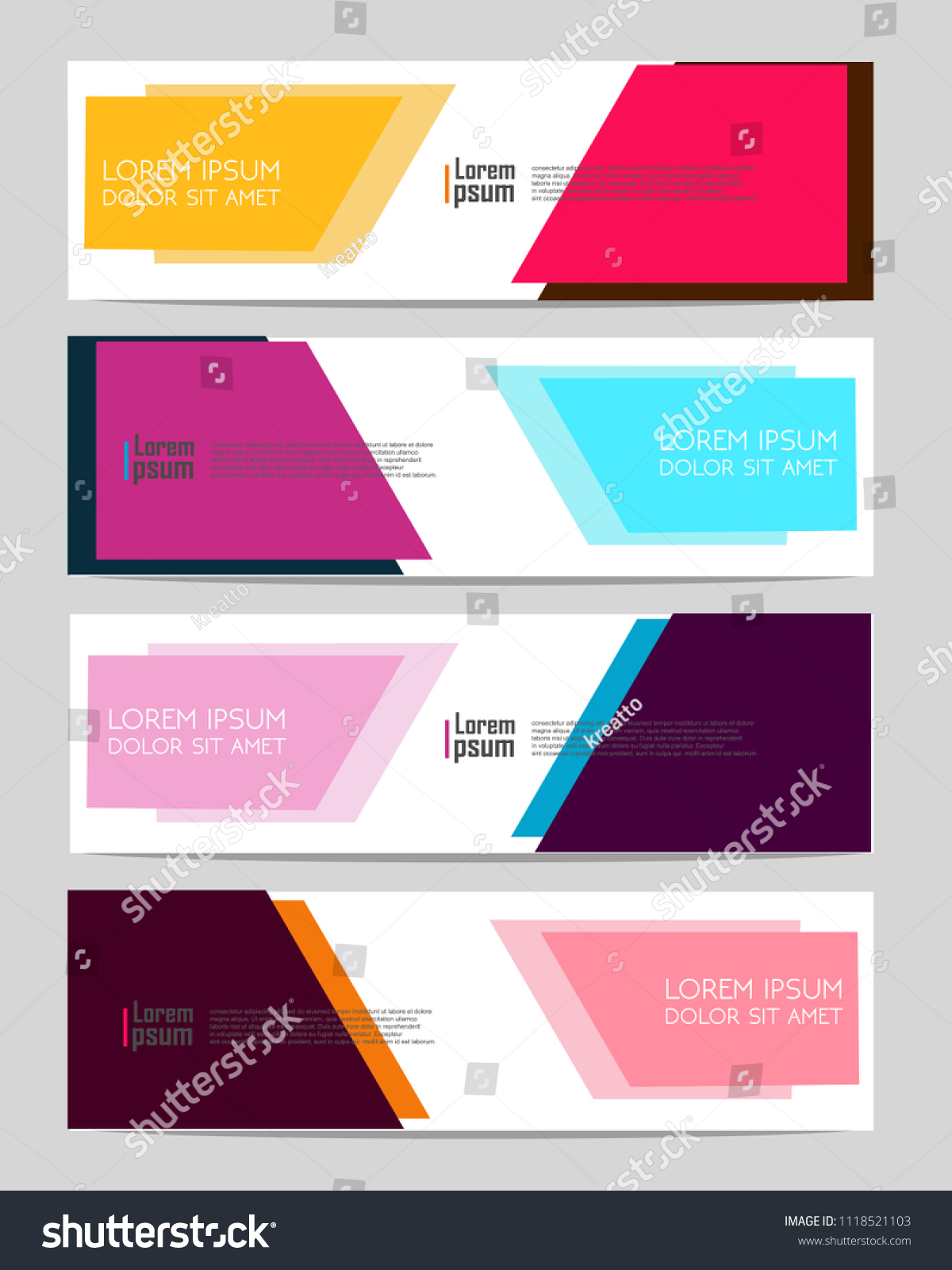 Vector Abstract Design Web Banner Template Stock Vector Royalty Free