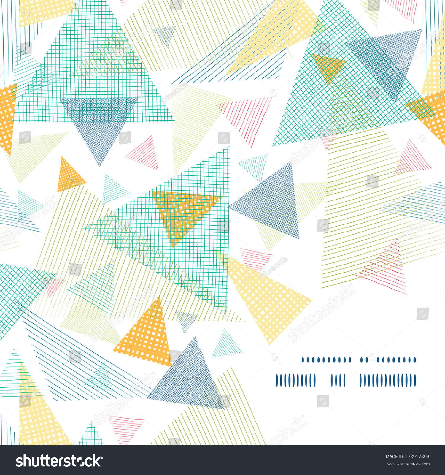 Vector Abstract Fabric Triangles Frame Corner Stock Vector (Royalty ...