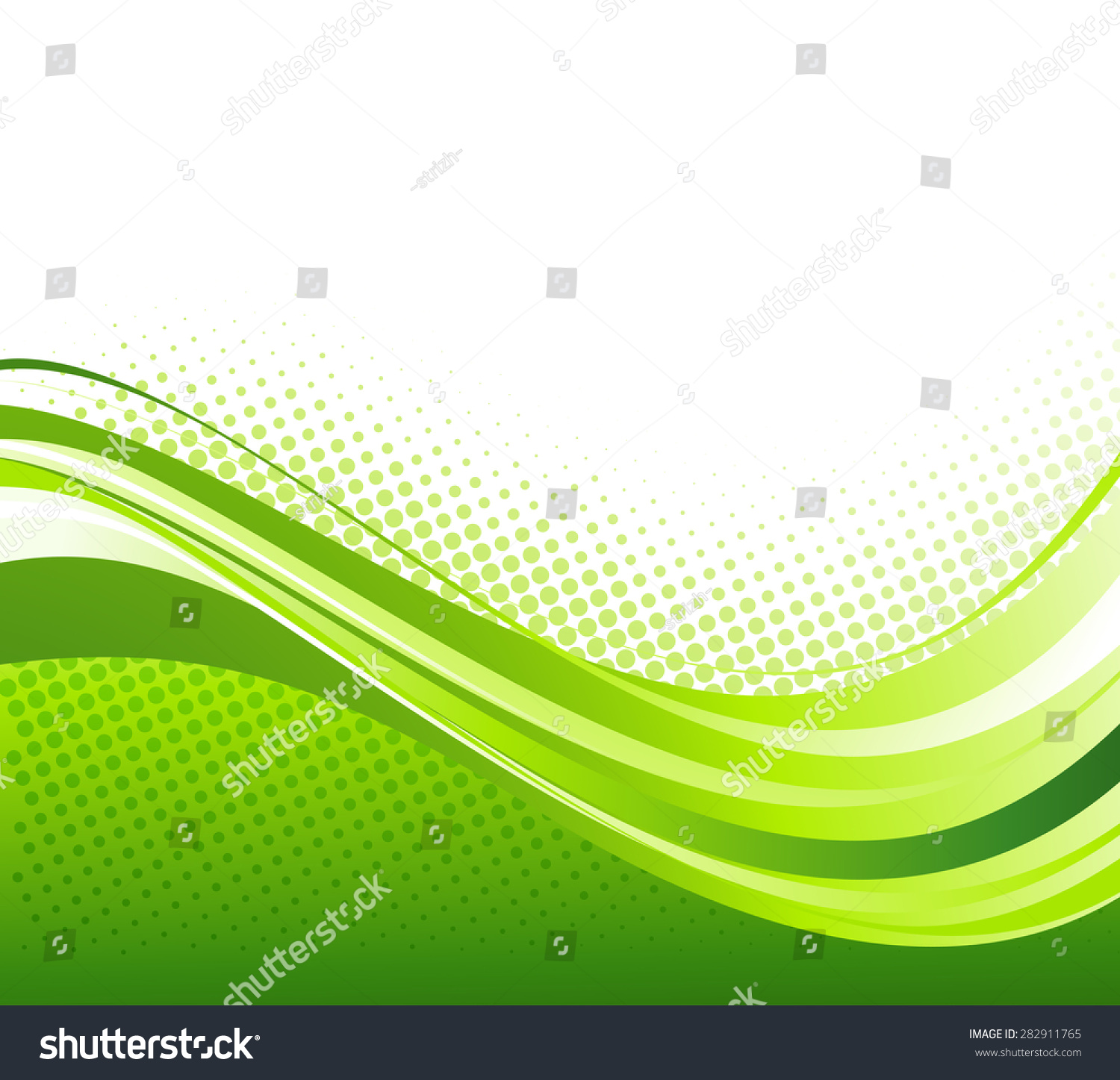 Vector Abstract Green Color Curved Lines Stock Vector 282911765 ...