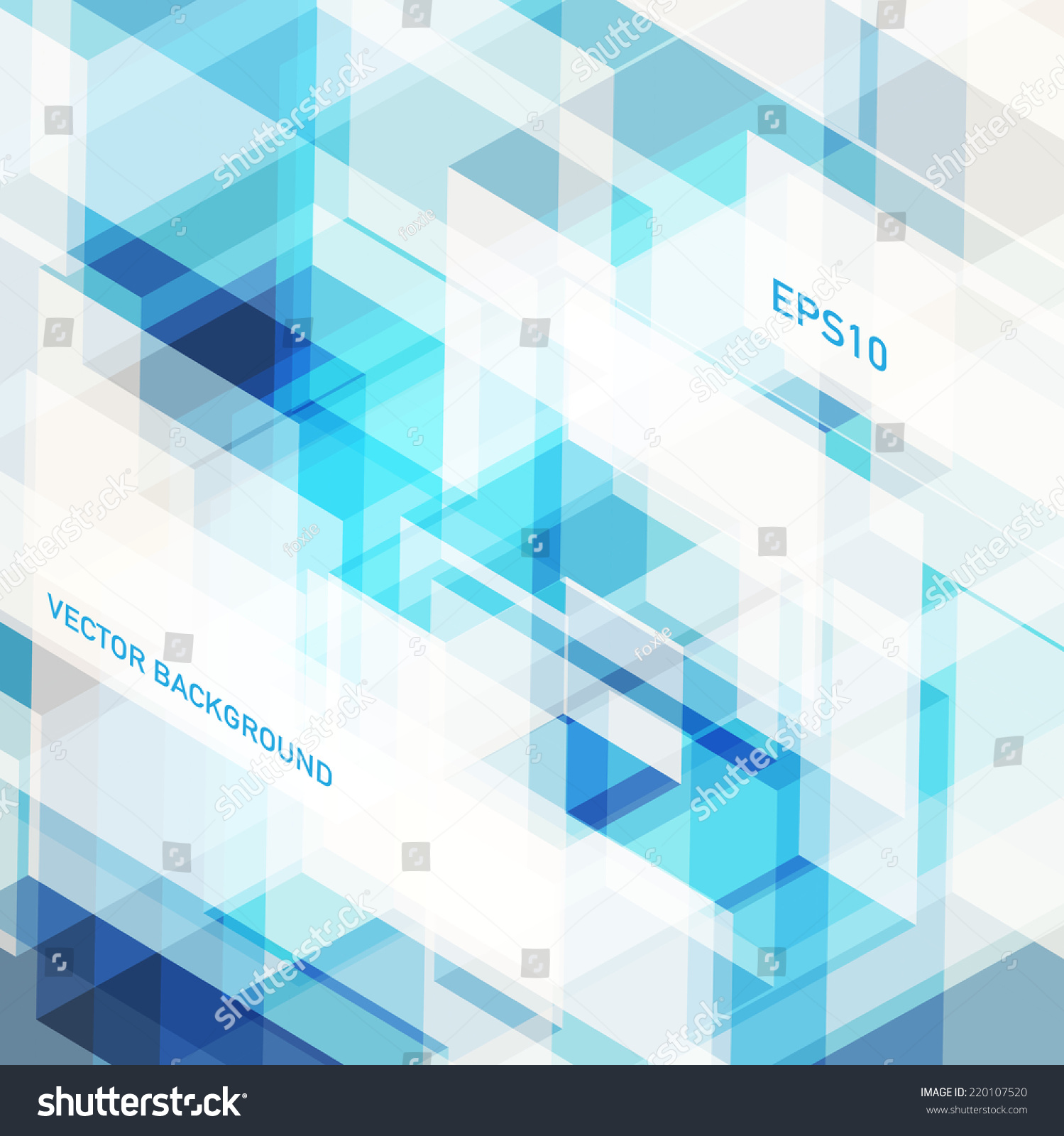 Vector Abstract Hi-Tech Style Blue Geometric Background - 220107520 ...