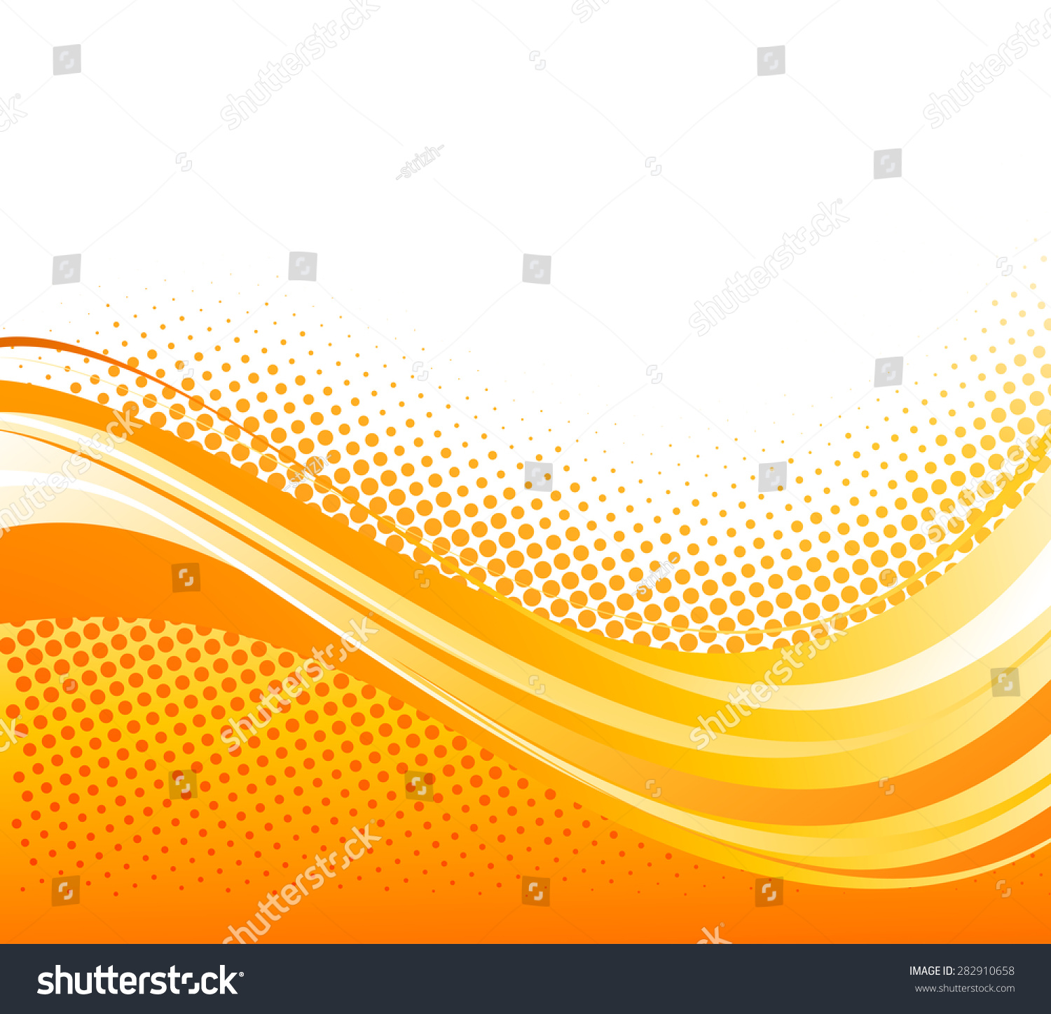 Vector Abstract Orange Color Curved Lines Stock Vector 282910658 ...