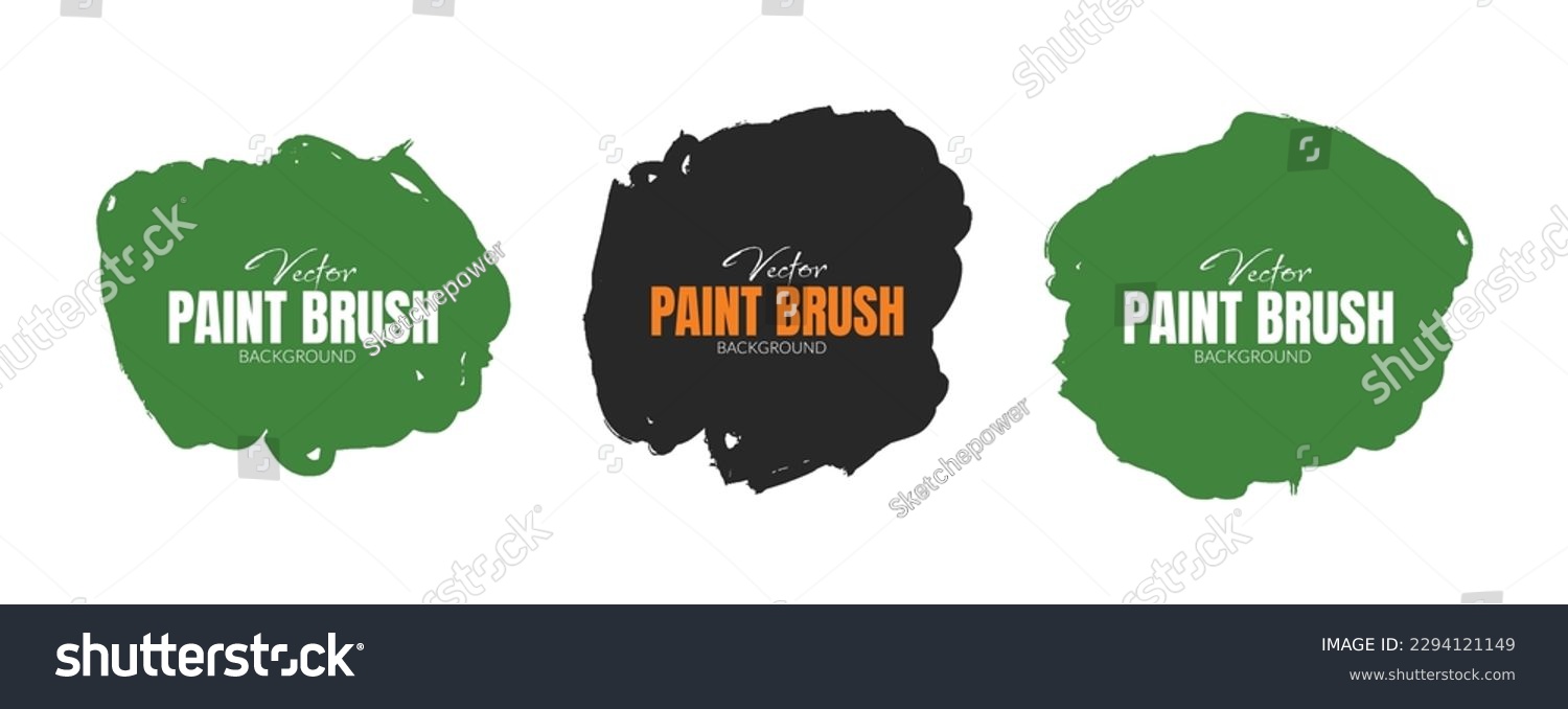 SVG of vector abstract paint green and dark grey brush stroke design vector file svg