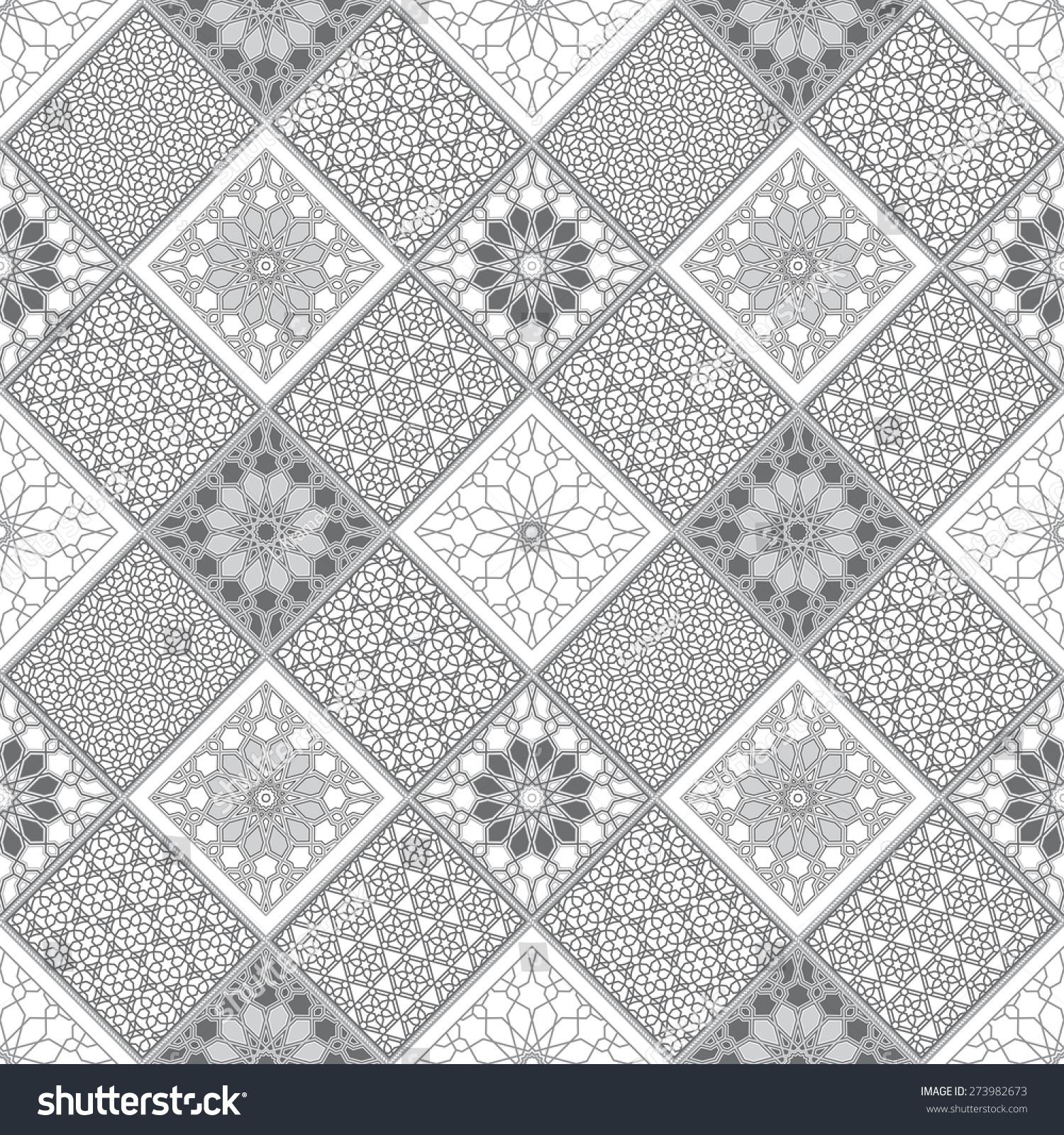 Vector Abstract Seamless Patchy Pattern Dark Stock Vector (Royalty Free