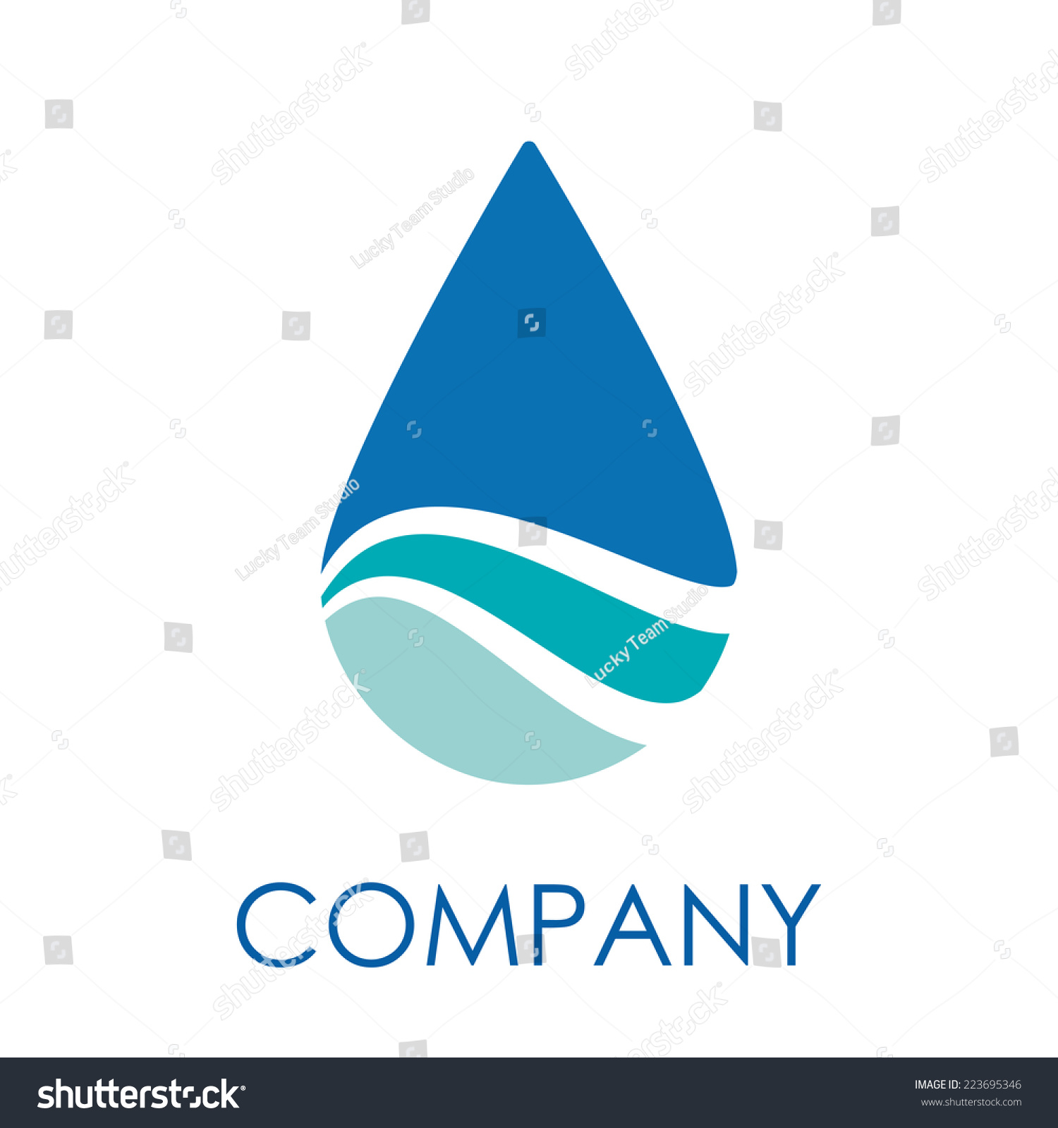 Vector Abstract Sign Water Drop - 223695346 : Shutterstock