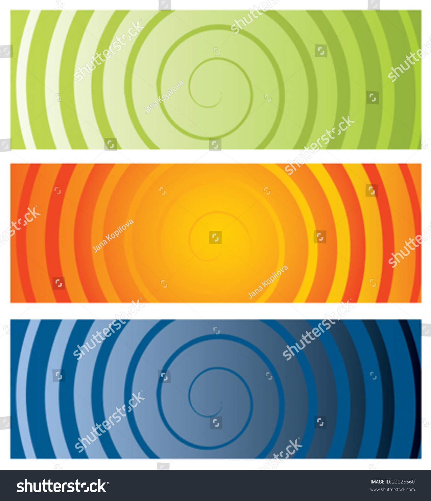 Vector Abstract Spiral Banners Set - 22025560 : Shutterstock