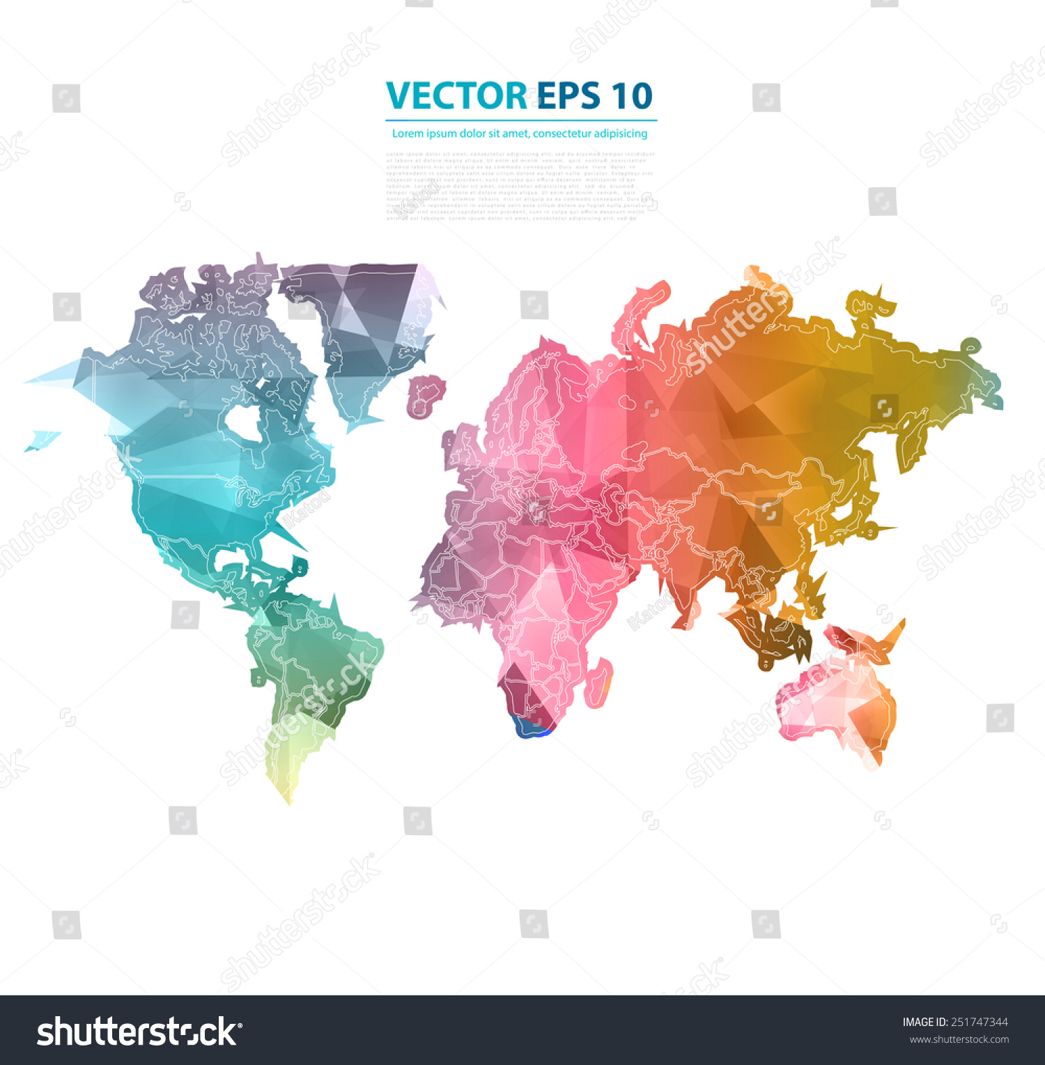 Vector Abstract Telecommunication Earth Map World Stock Vector (Royalty ...