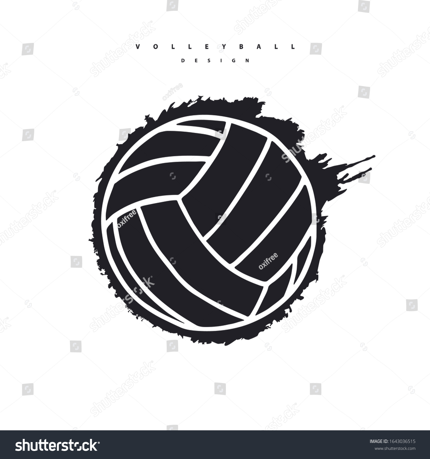 Vector Abstract Volleyball Elements Design Banner Stock Vector (Royalty ...