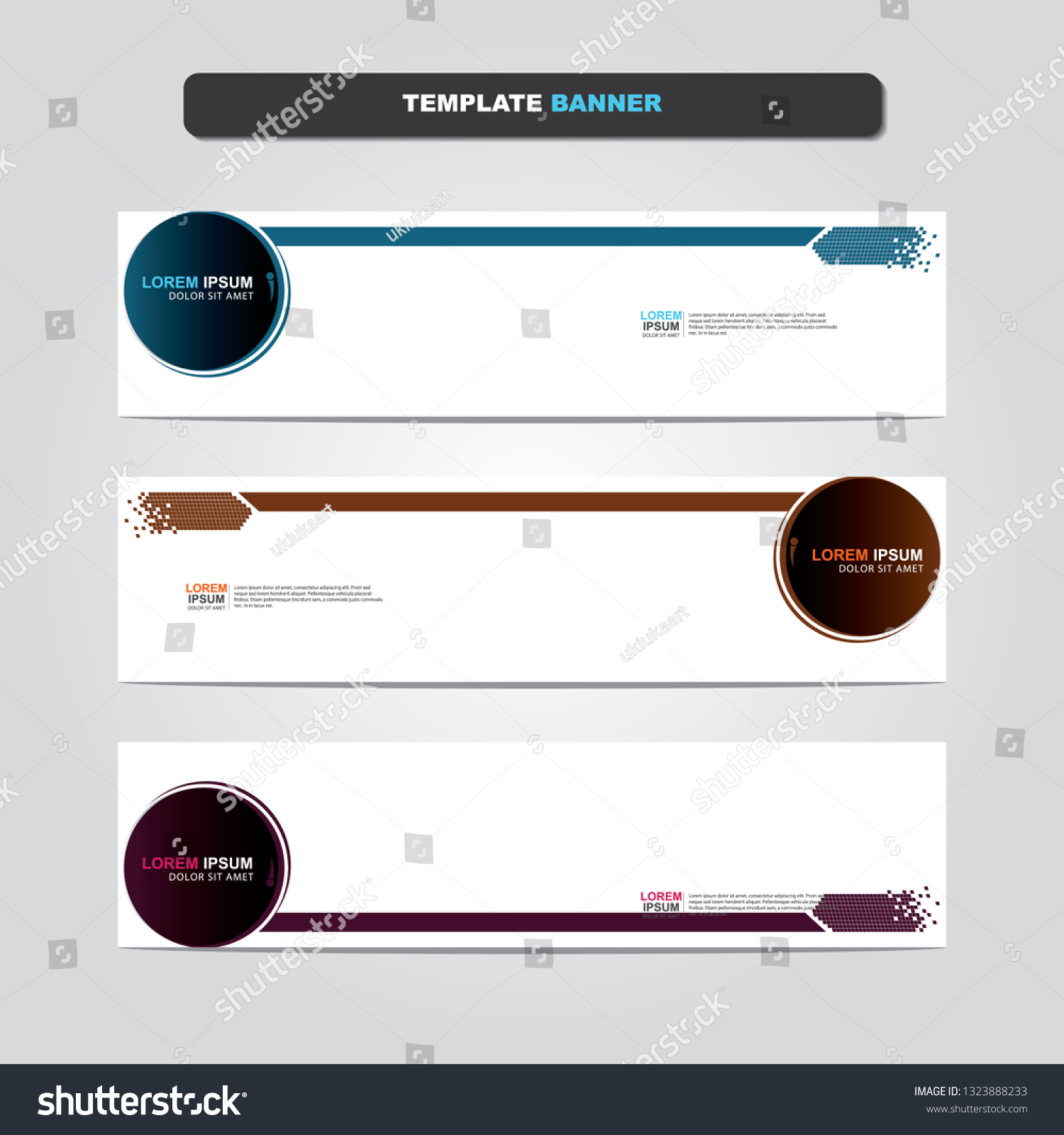 Vector Abstract Web Banner Design Template Stock Vector (Royalty Free ...