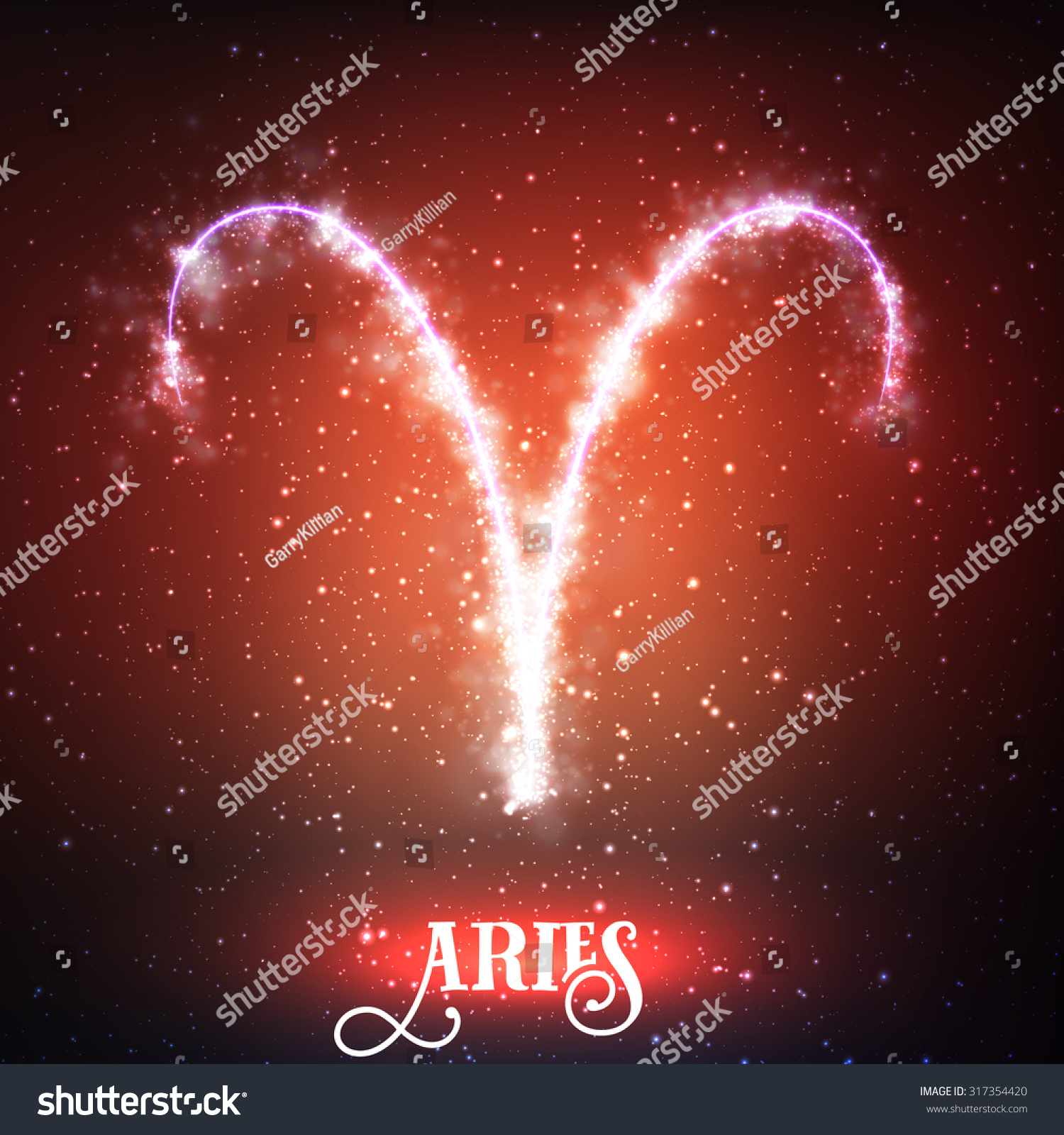 Vector Abstract Zodiac Sign Aries On Stock Vector 317354420 - Shutterstock