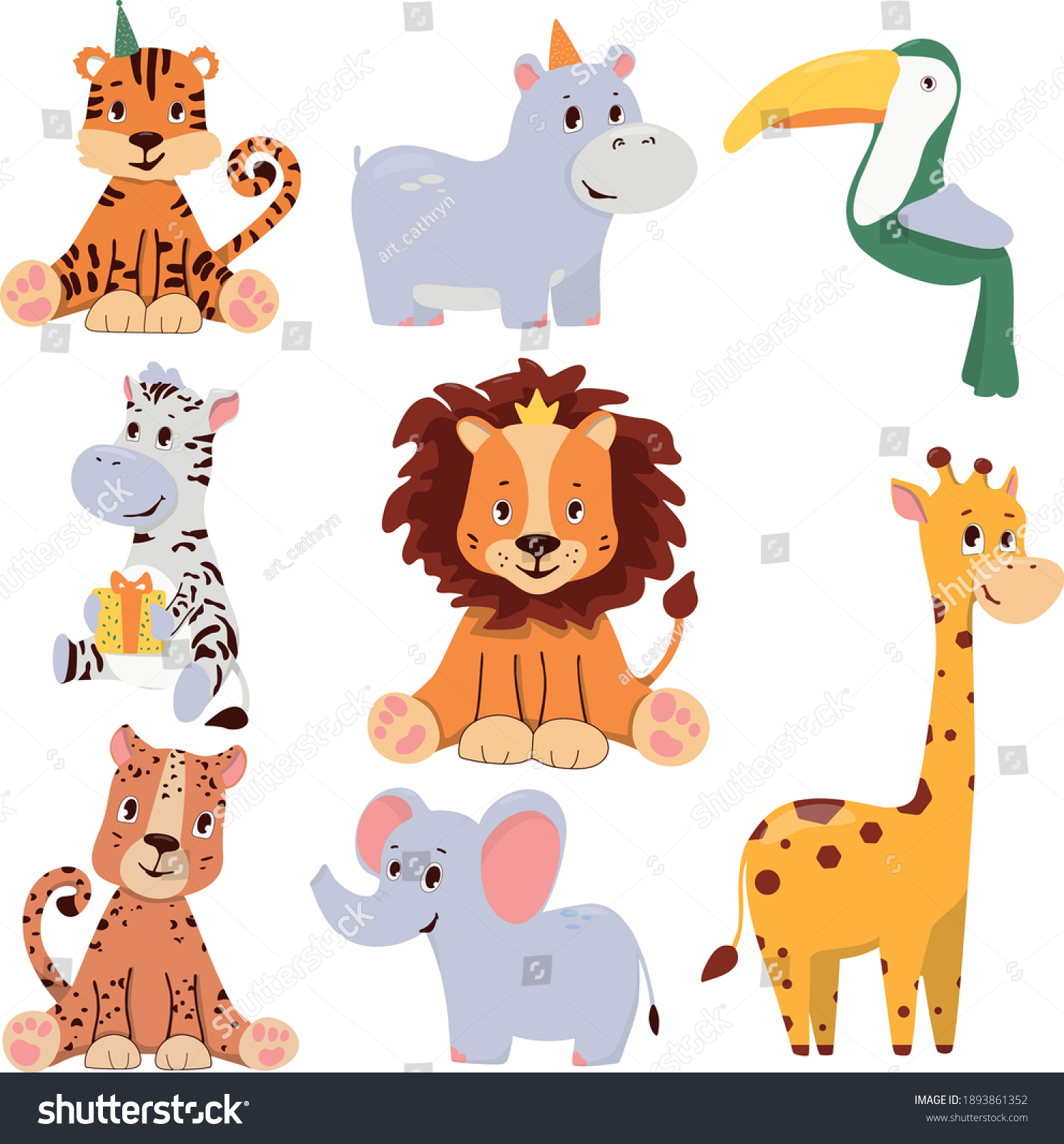 Safari animals cartoon Images, Stock Photos & Vectors | Shutterstock