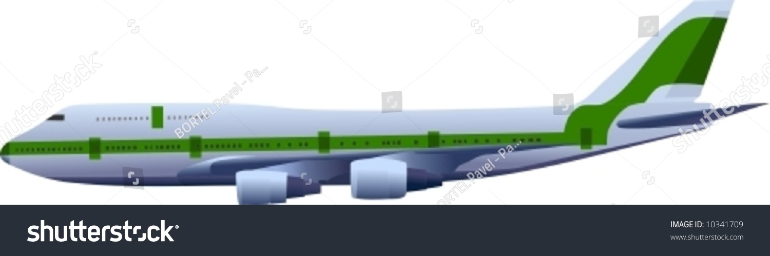 SVG of vector - airplane flying Boeing 747 svg
