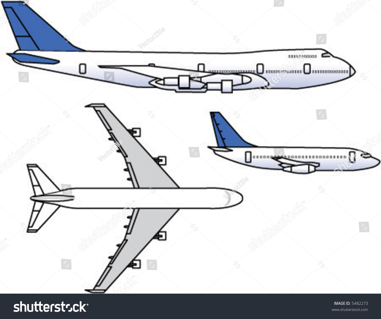 SVG of vector Airplanes of different makes illustration svg