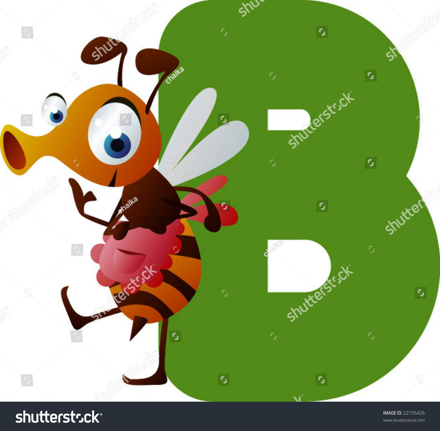 Vector Alphabet B Bee Stock Vector (Royalty Free) 22195426