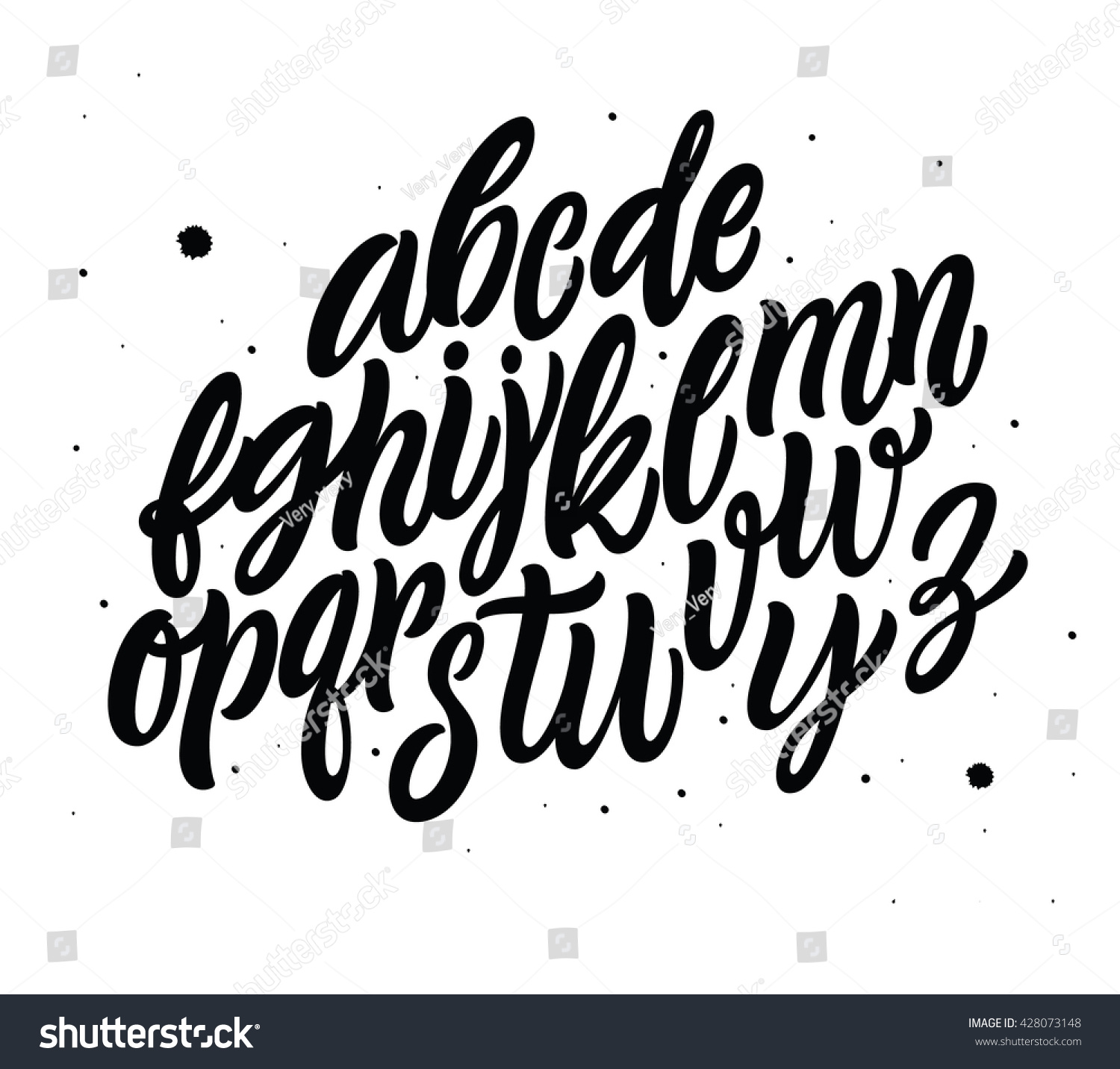 Vector Alphabet Exclusive Custom Characters Hand Stock Vector 428073148 ...