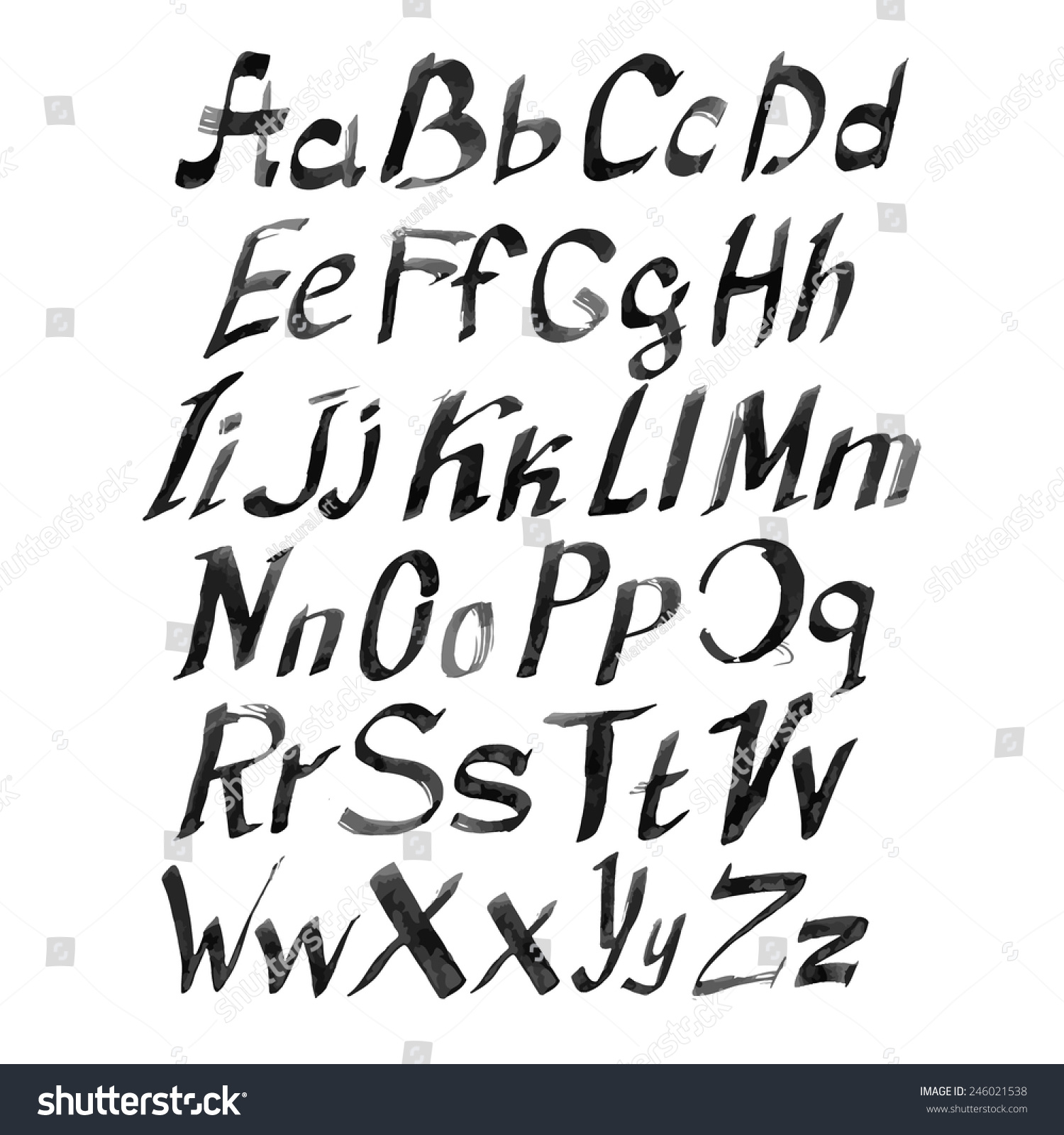 Vector Alphabet Your Design Hand Drawn Stock Vector (Royalty Free ...