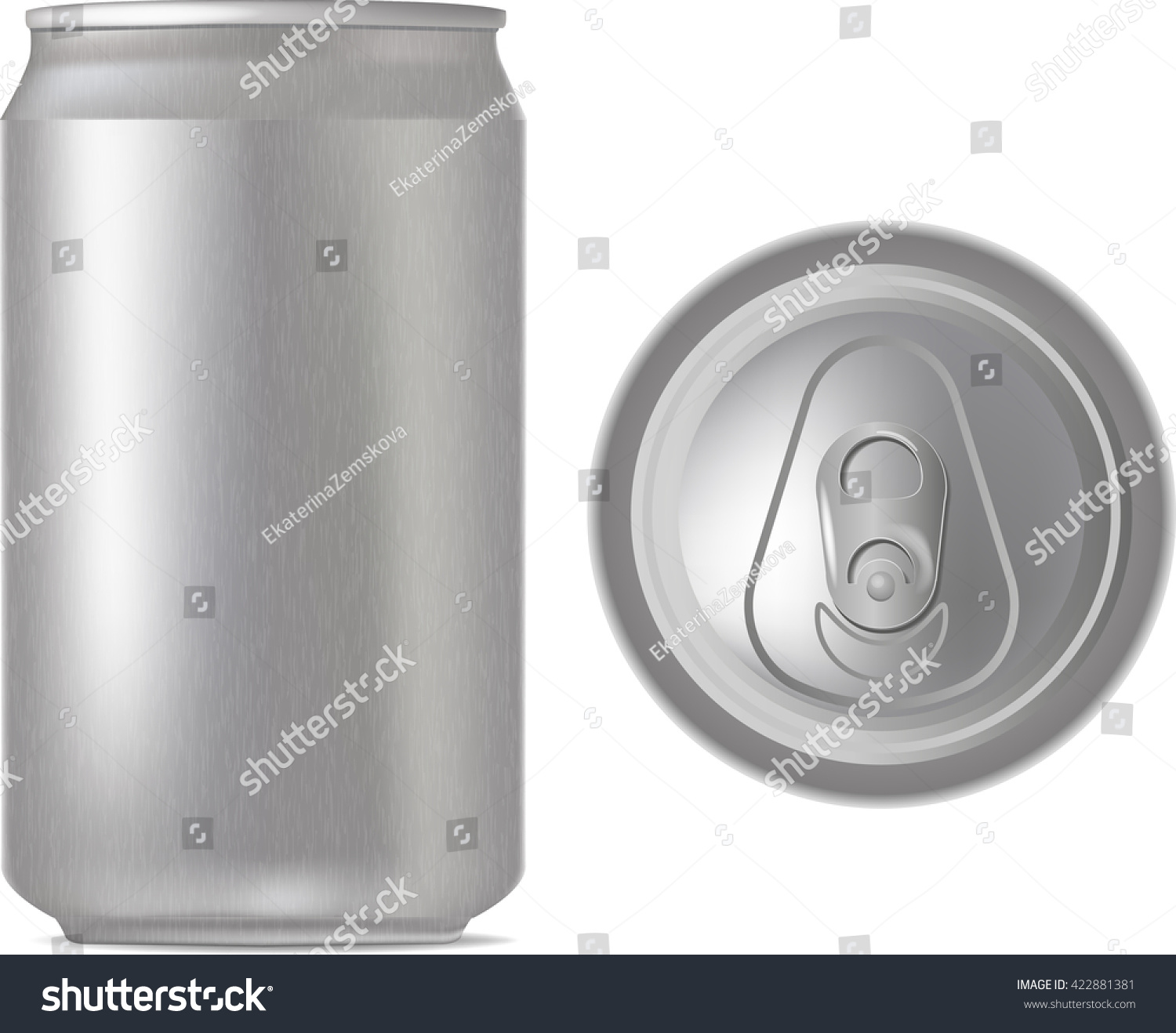 Download Vector Aluminum Can Front View Top Stock Vector Royalty Free 422881381 Yellowimages Mockups