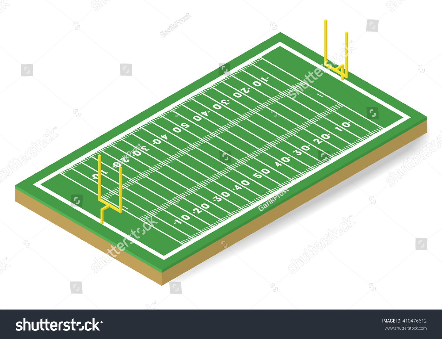 Vector American Football Rugby Sport Field Stock Vector Royalty