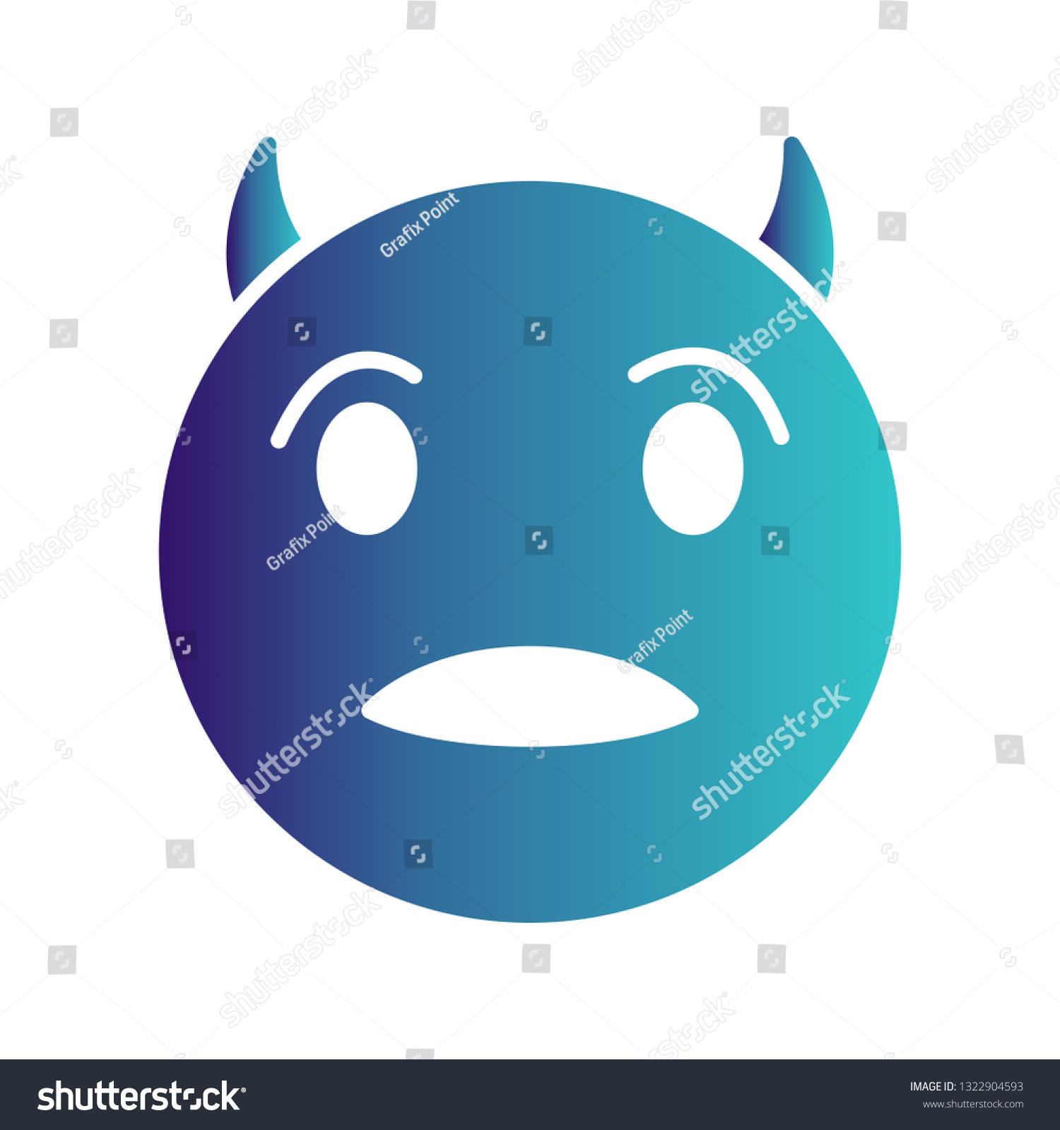 Vector Angry Emoji Icon Stock Vector (Royalty Free) 1322904593 ...