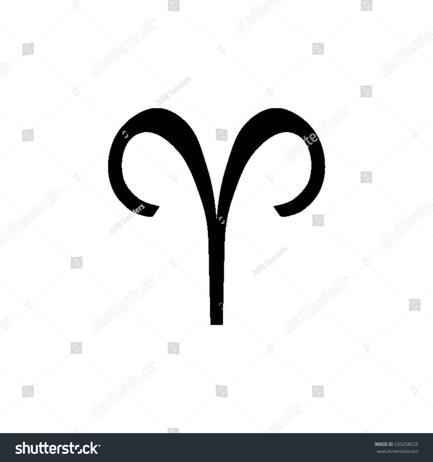 Vector Aries Sign Stock Vector (Royalty Free) 535258633
