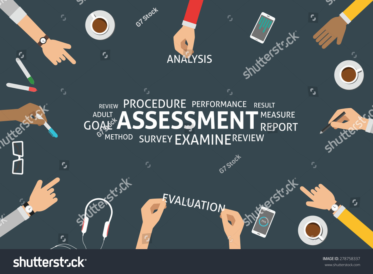 Vector Assessment Concept, Template - 278758337 : Shutterstock