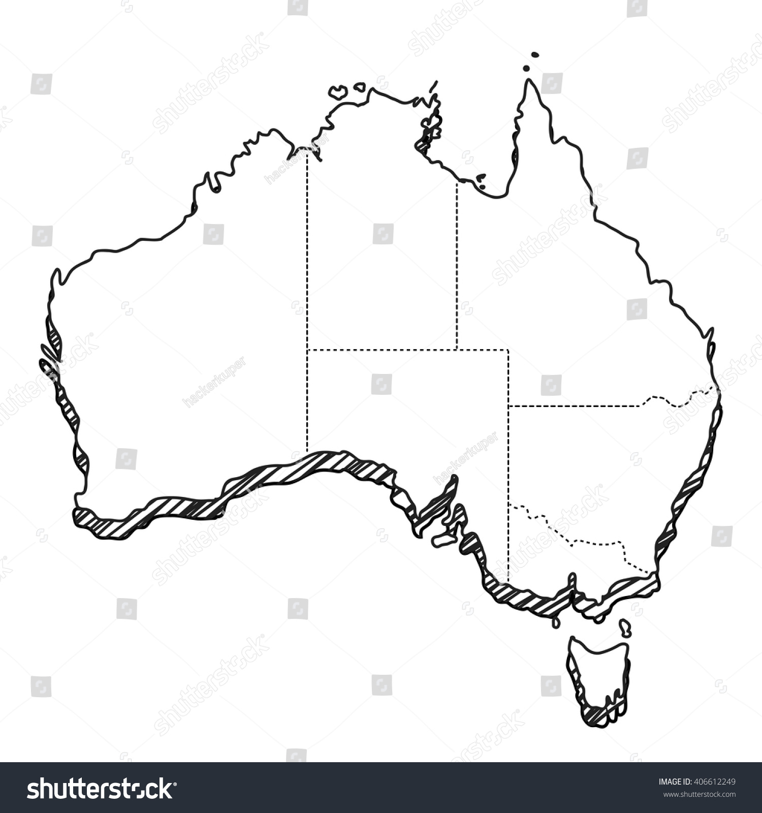 4,320 Australia Map Sketch Images, Stock Photos & Vectors 