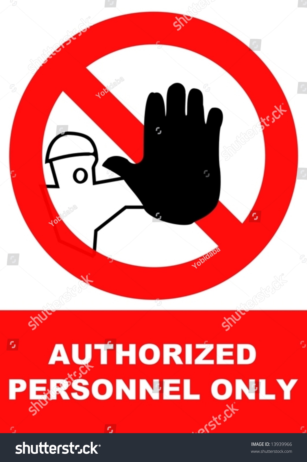 Vector Authorized Personnel Only Stock Vector 13939966 - Shutterstock