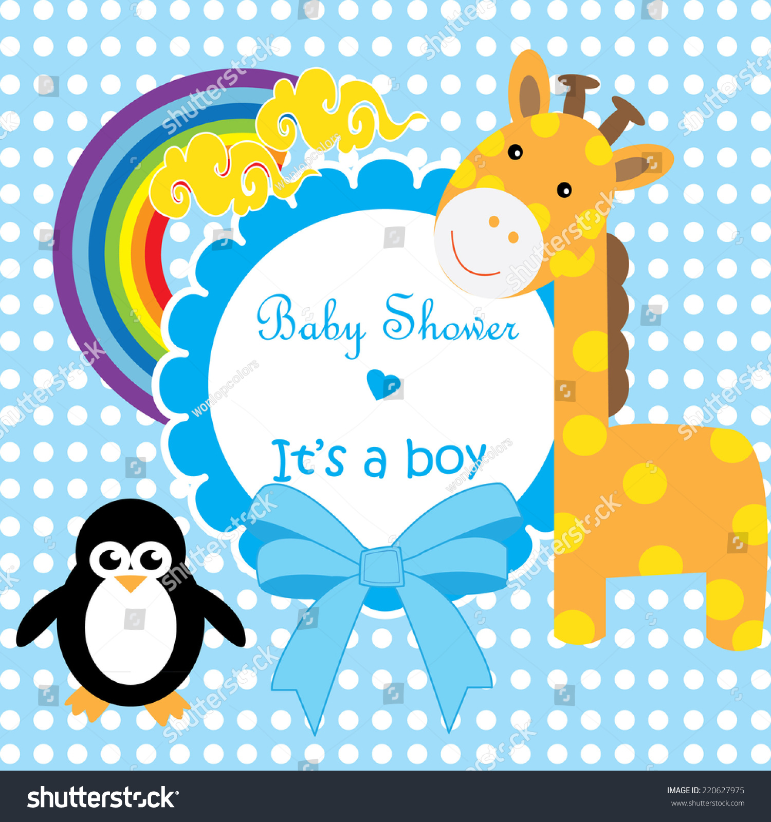 Vector Baby Boy Scrapbook Card Stock Vector 220627975 - Shutterstock