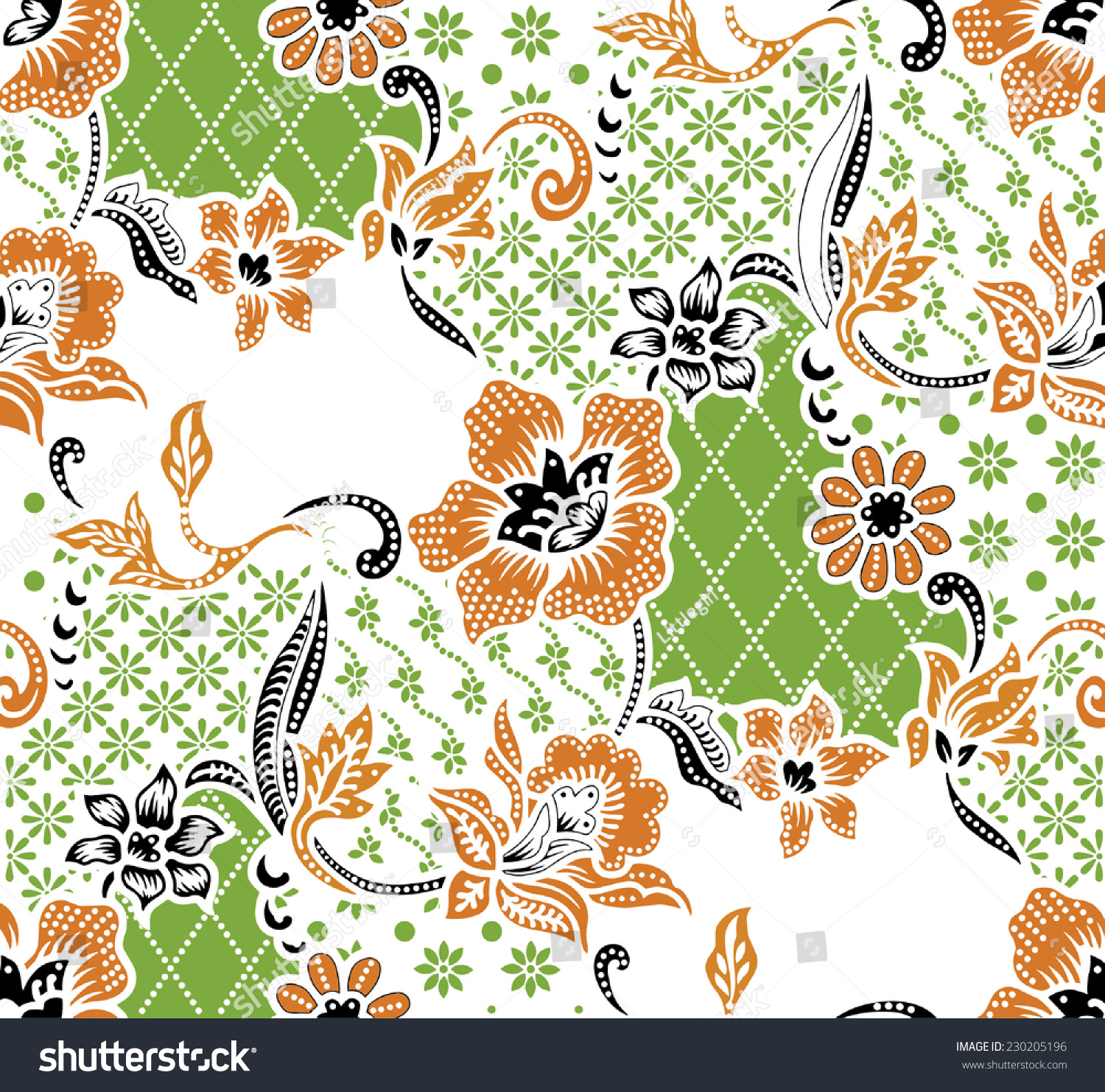  Vector  Backgroundbatik Design Stock Vector  230205196 