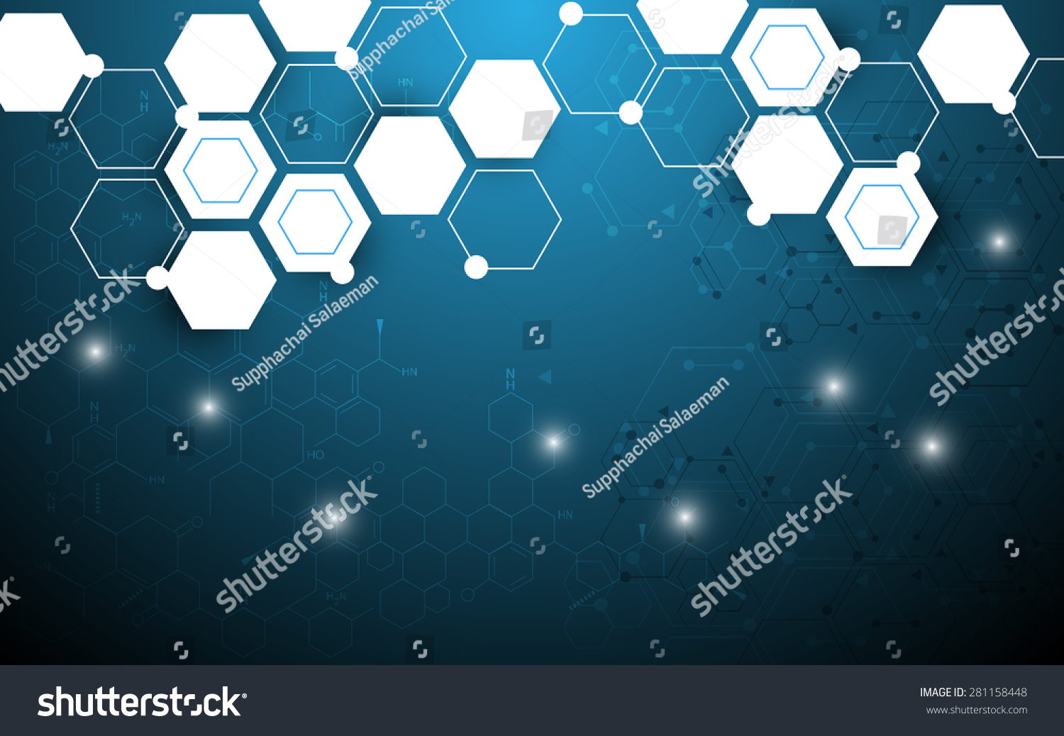 Vector Background Hexagon Design Abstract Science Stock Vector ...