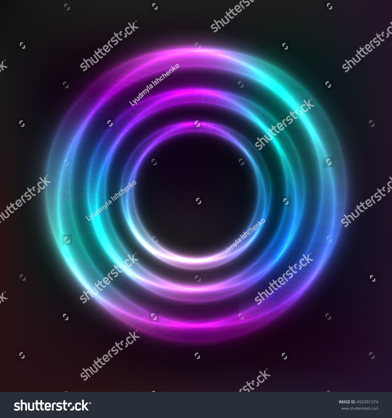 Vector Background Round Frame Abstract Background Stock Vector (Royalty ...