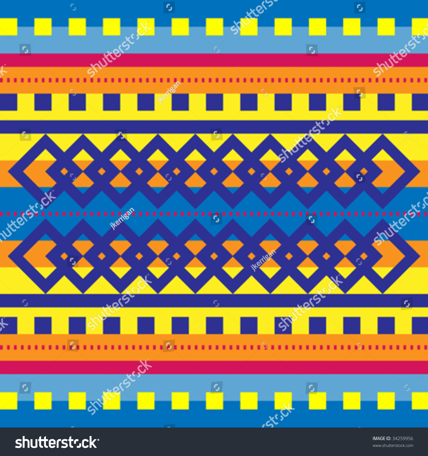 Vector Background With Colorful Southwestern Design - 34259956 ...